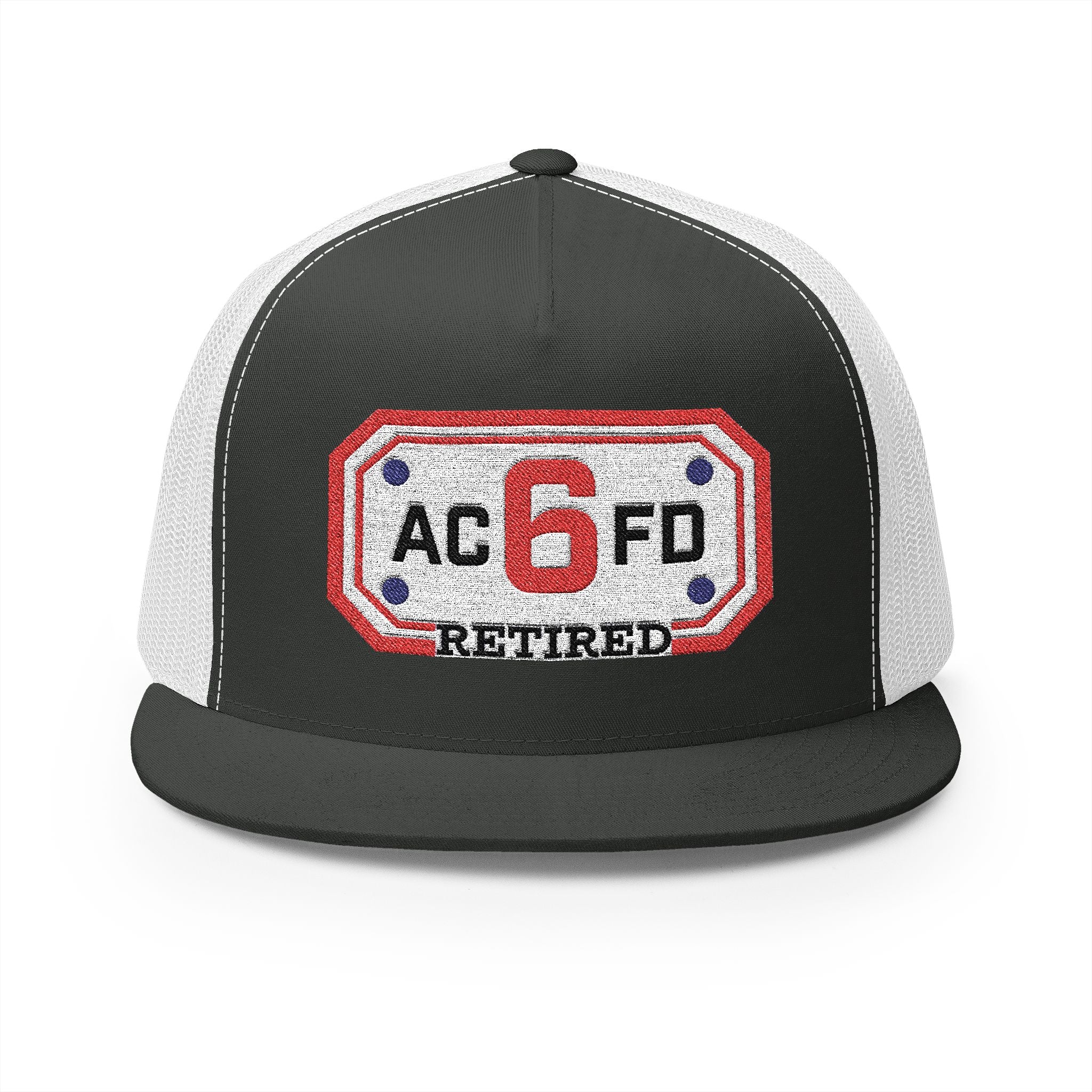 Retired Arlington Engine 6 - 5 Panel Trucker Cap (Embroidery)