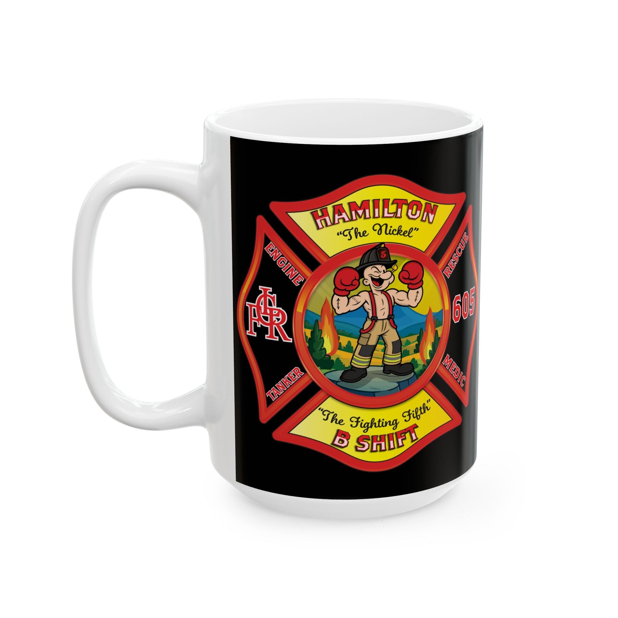 LCFR Hamilton Station 5  - Black Mug, (11oz, 15oz)