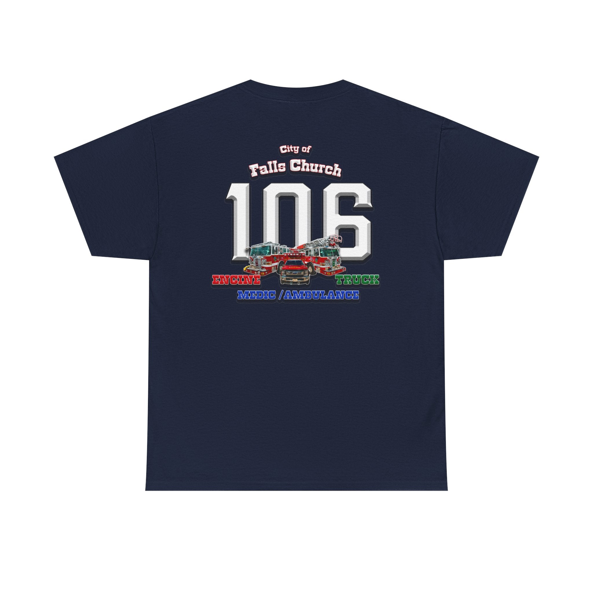 Station 6 Falls Church Apparatus -Heavy Cotton Unisex Tee -