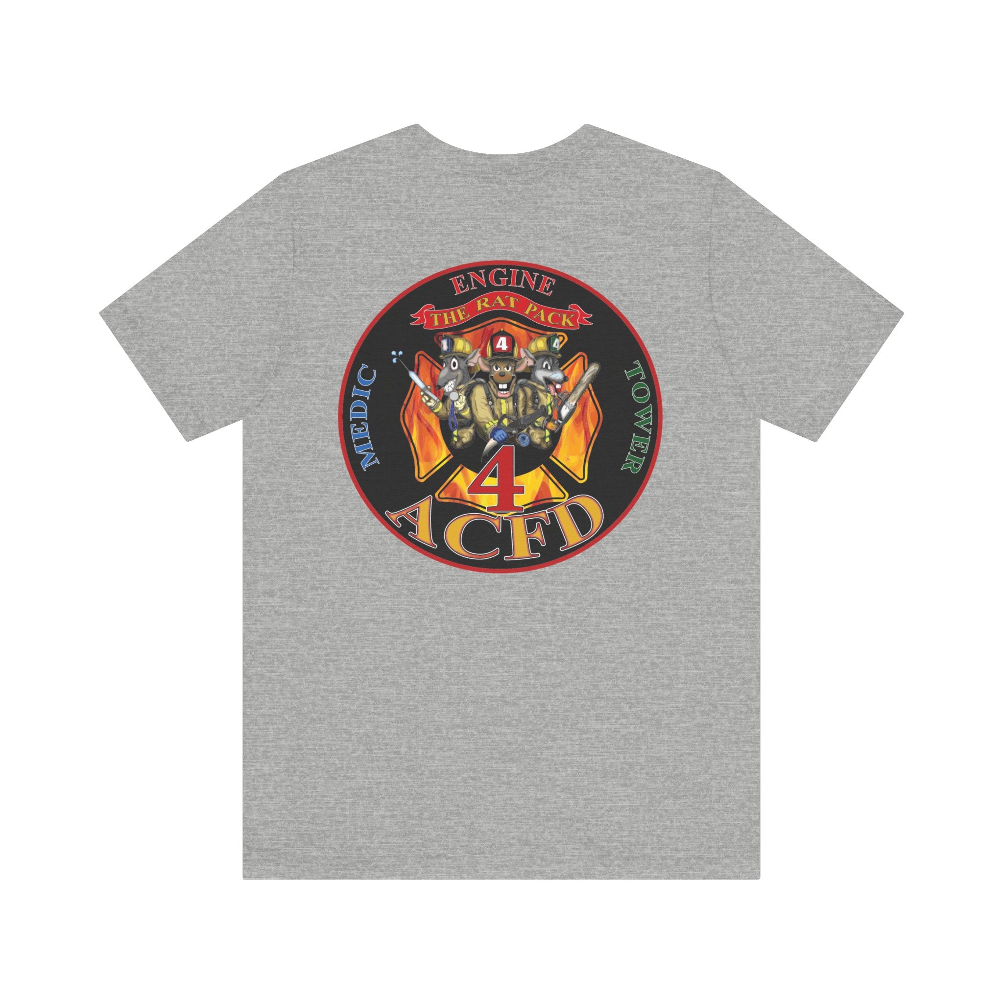 Station 4 RatPack on Back Clover Front - Bella+Canvas Soft Unisex Tee