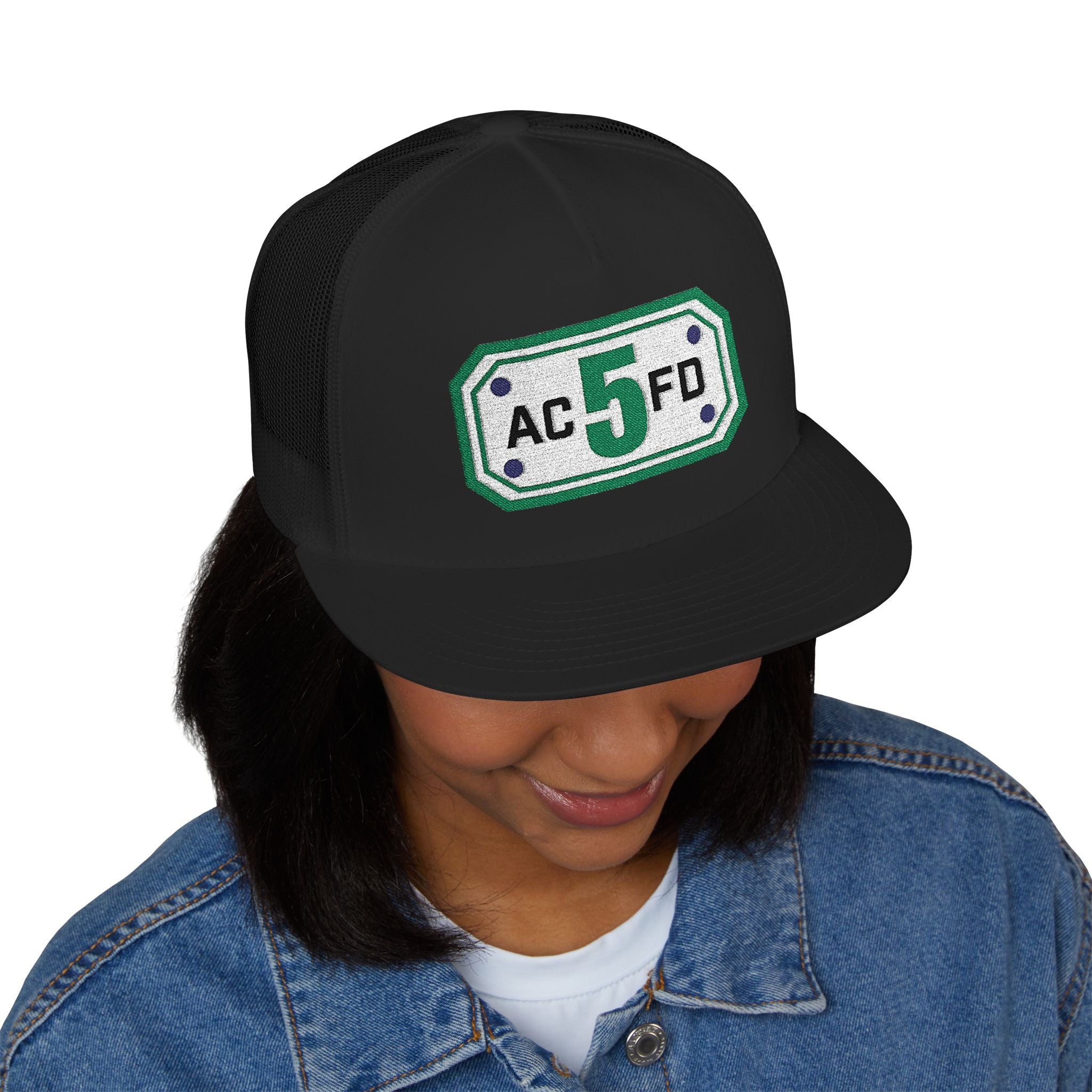 Arlington Truck 5 (requested different style hat) - 5 Panel Trucker Cap (Embroidery)