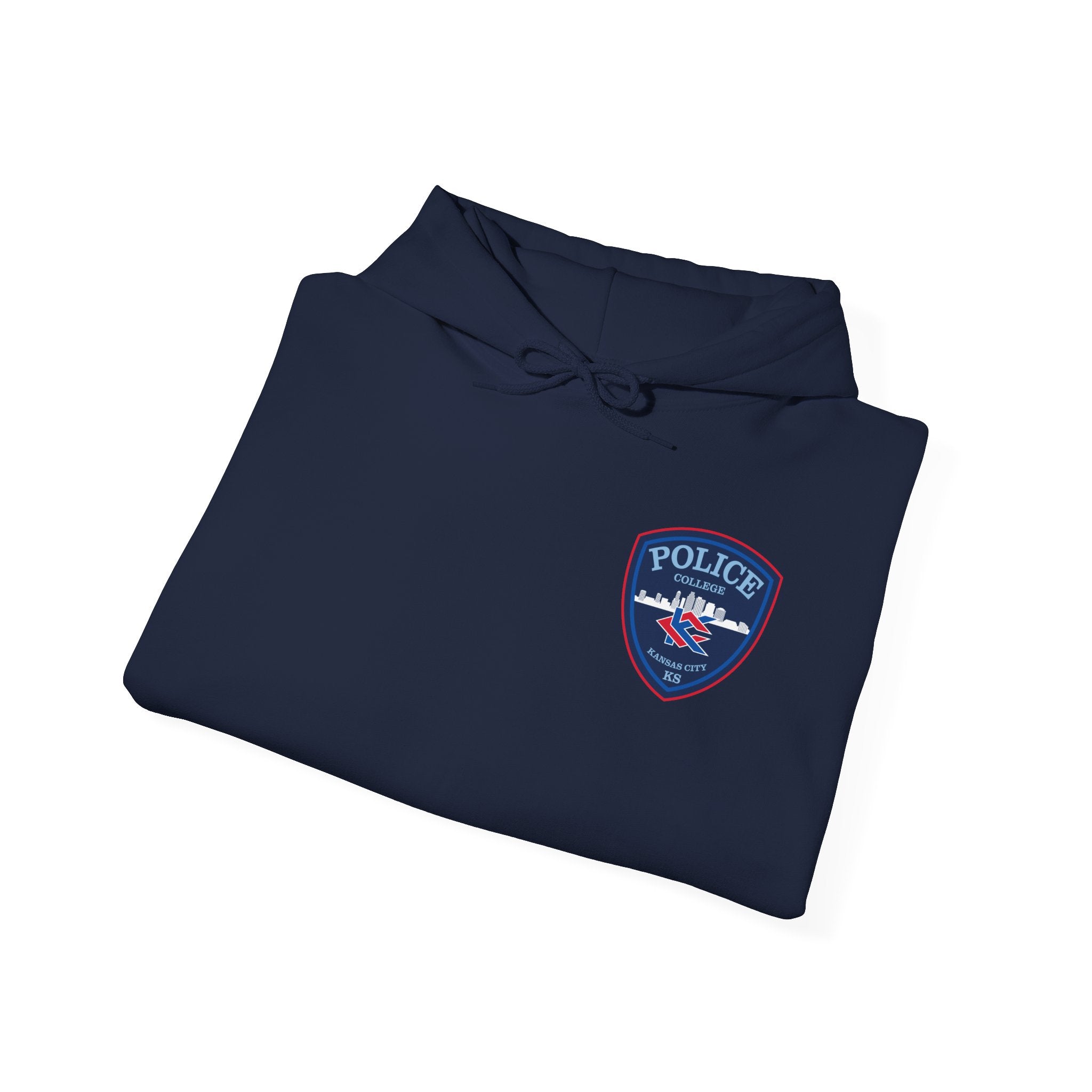 Kansas City College Police Blue Patch - Unisex Heavy Blend™ Hooded Sweatshirt