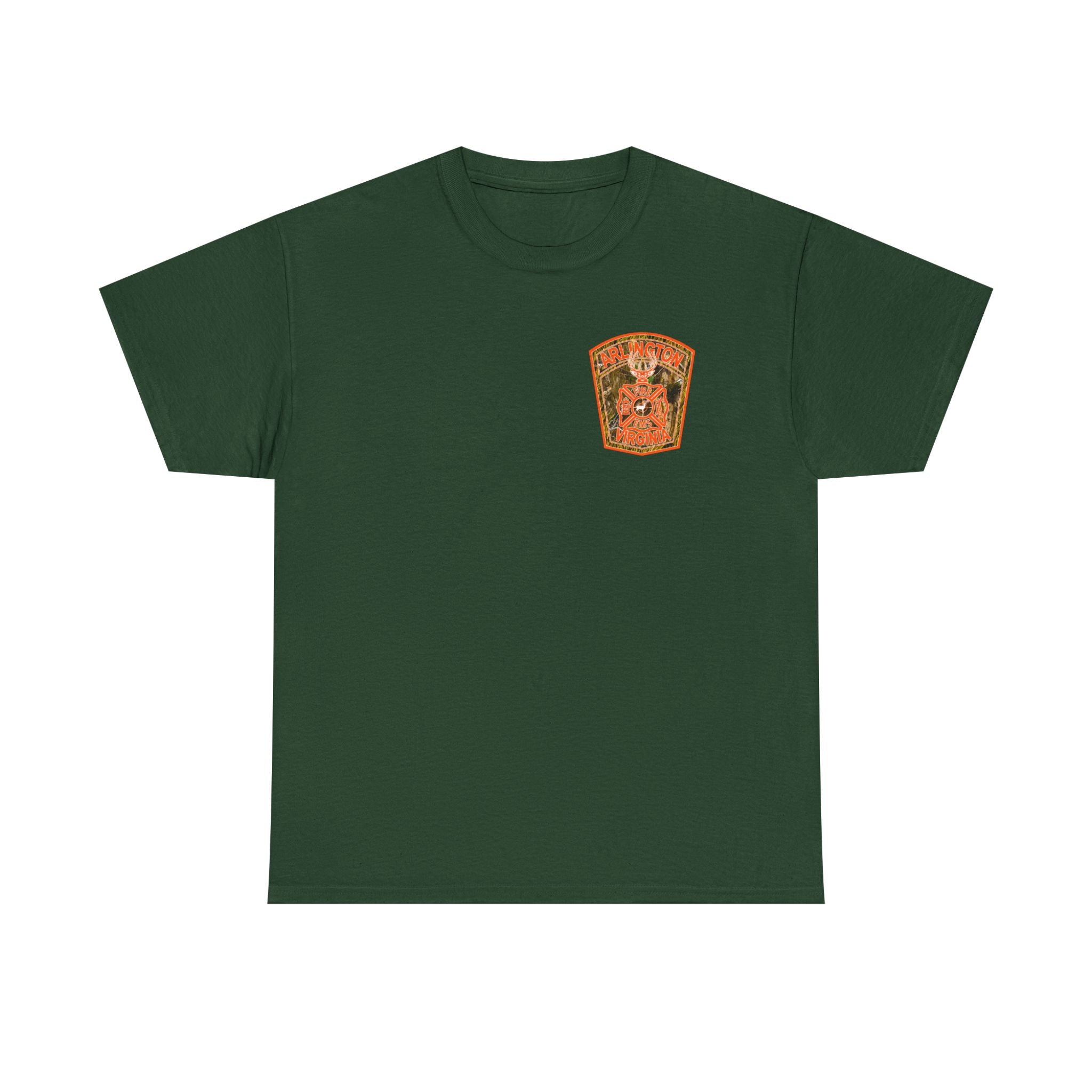 Heavy Cotton Unisex Tee - Arlington Camo Deer Hunter