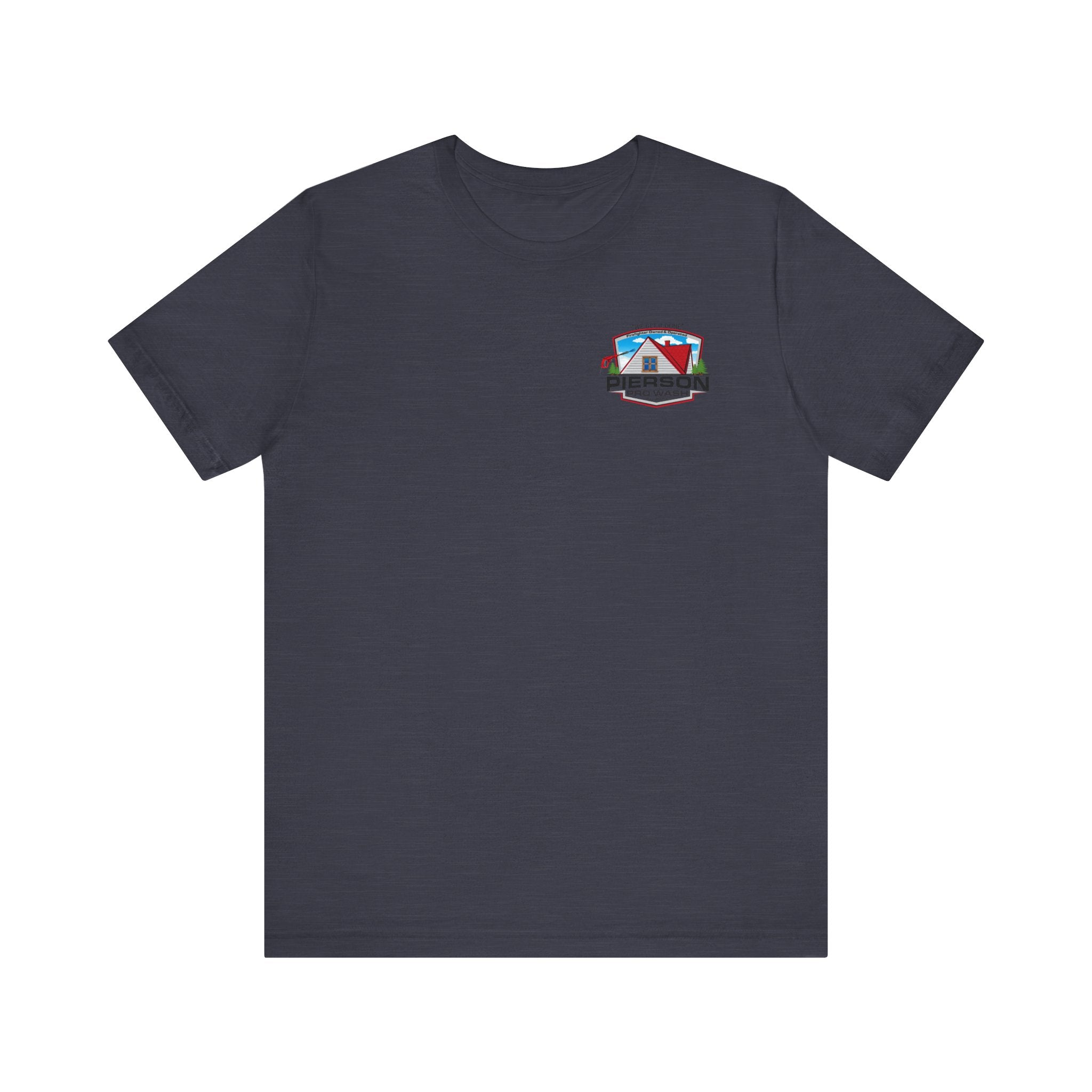 Pierson Pro Wash White Shirt Logo - Bella+Canvas Soft Unisex Tee
