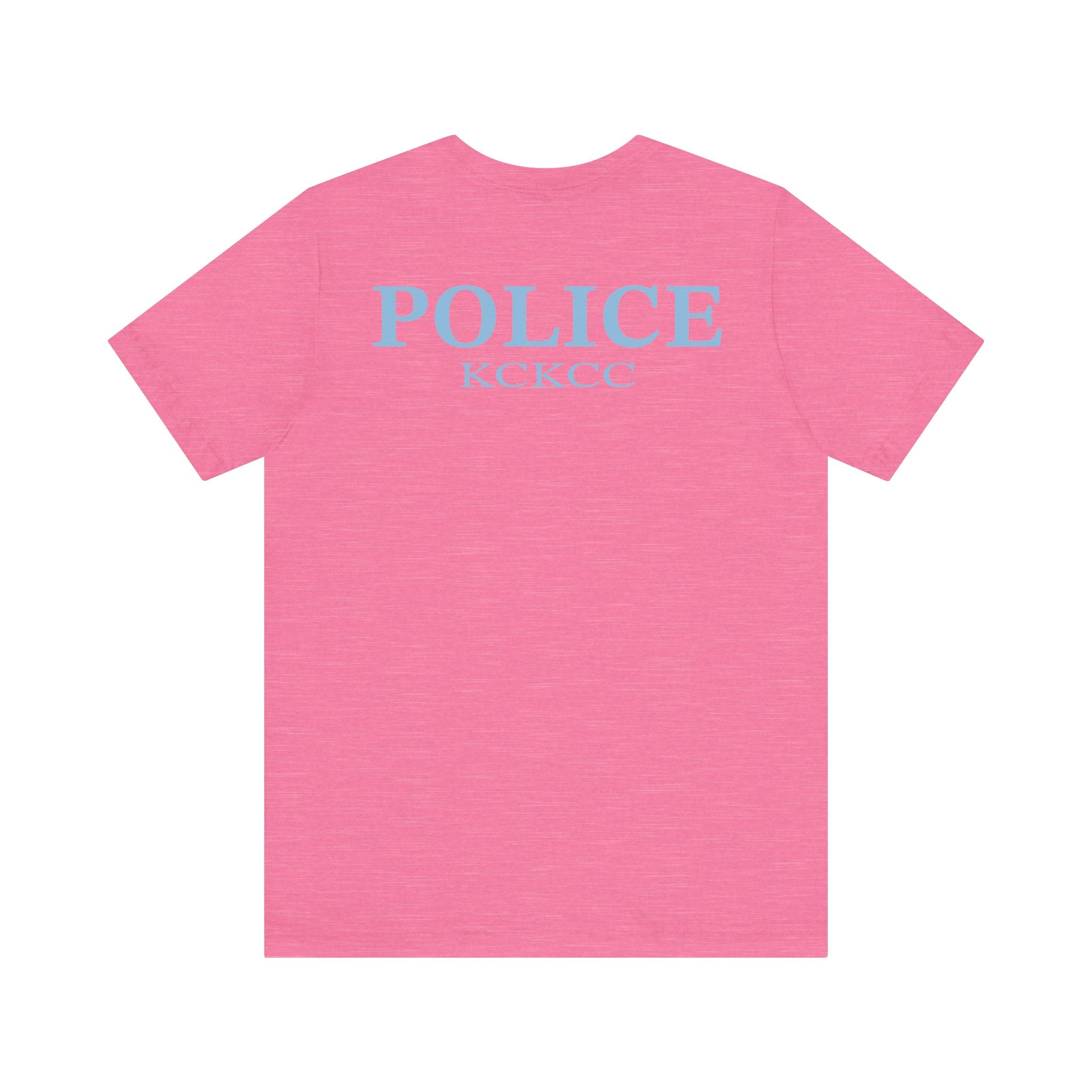 KCKCC Police Patch Color Blue Back - Unisex Jersey Short Sleeve Tee