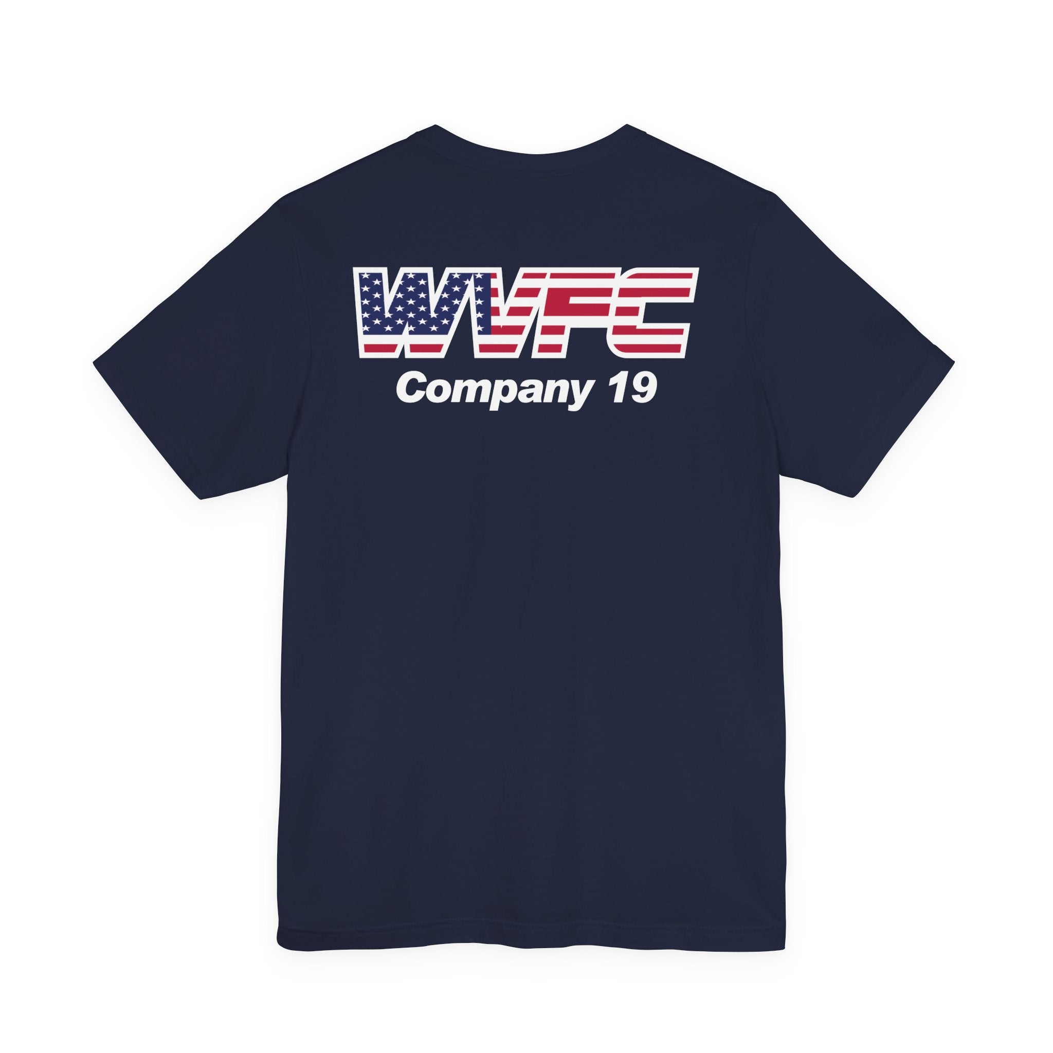 WVFC FD Logo wht US Flag wht- Unisex Jersey Short Sleeve Tee