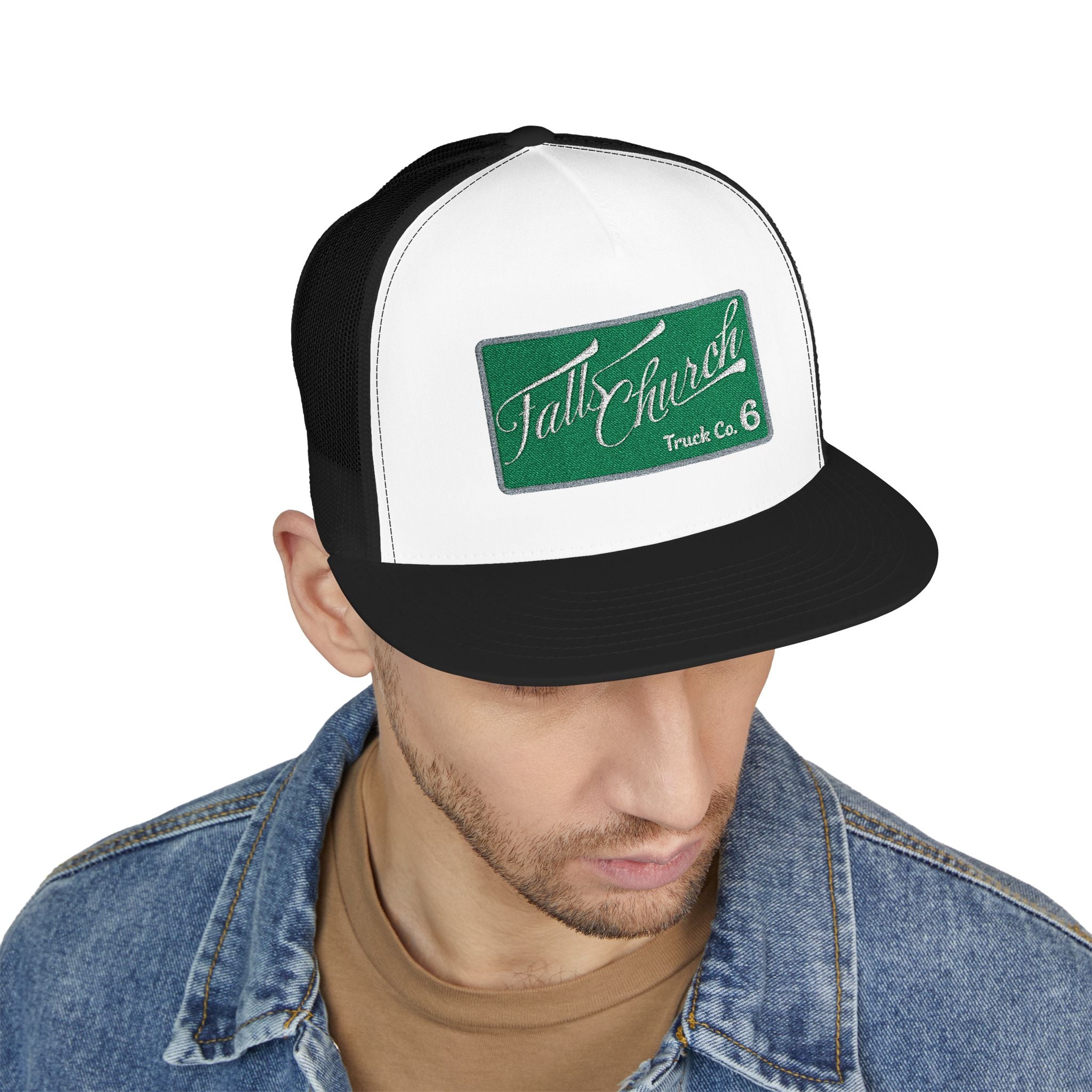 Arlington Falls Church Truck 6 - 5 Panel Trucker Cap (Embroidery)