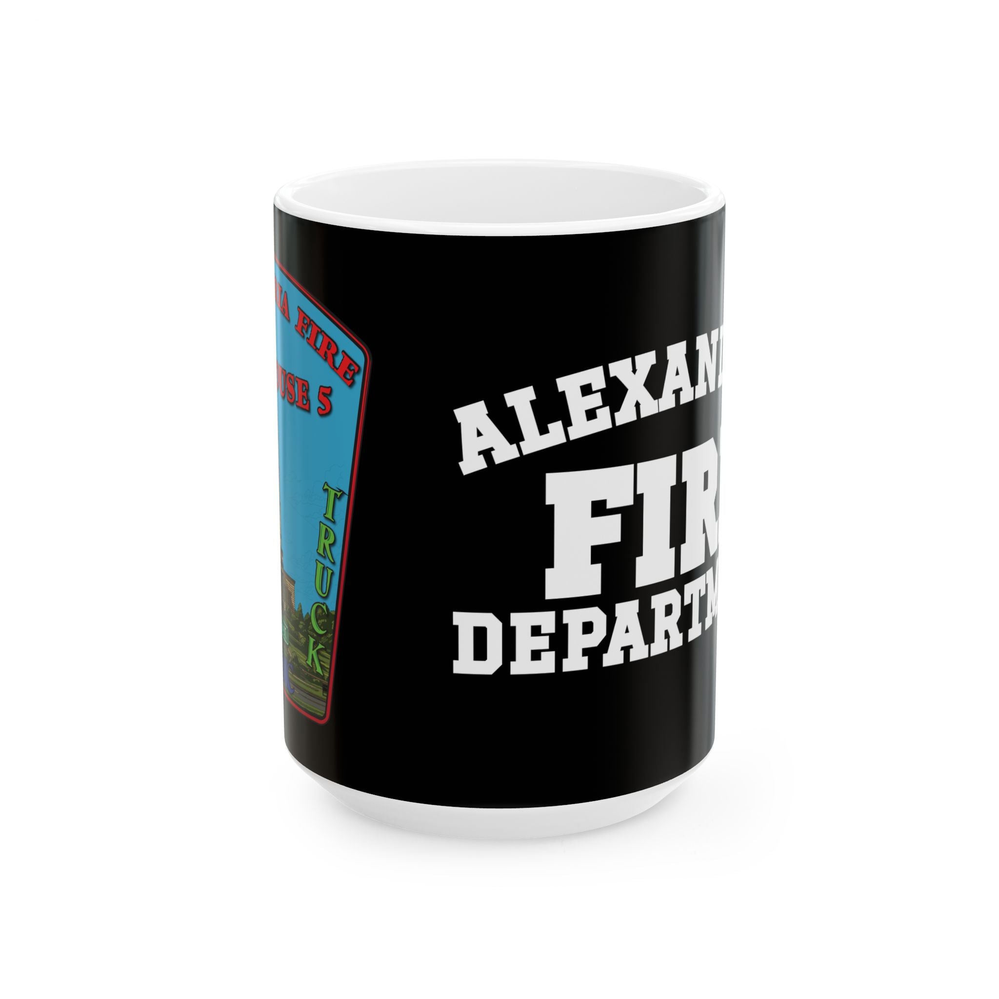 Alexandria Fire Station 5  - Black Mug, (11oz, 15oz)