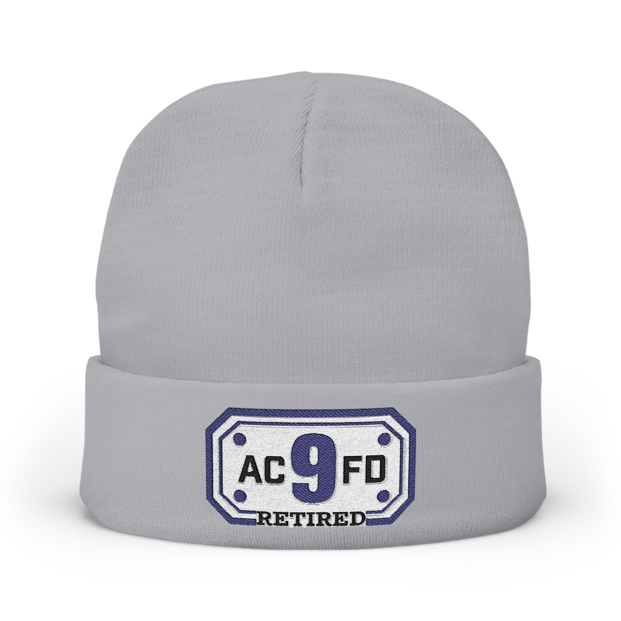 Retired Arlington Rescue 9 - Knit Beanie (Embroidery)