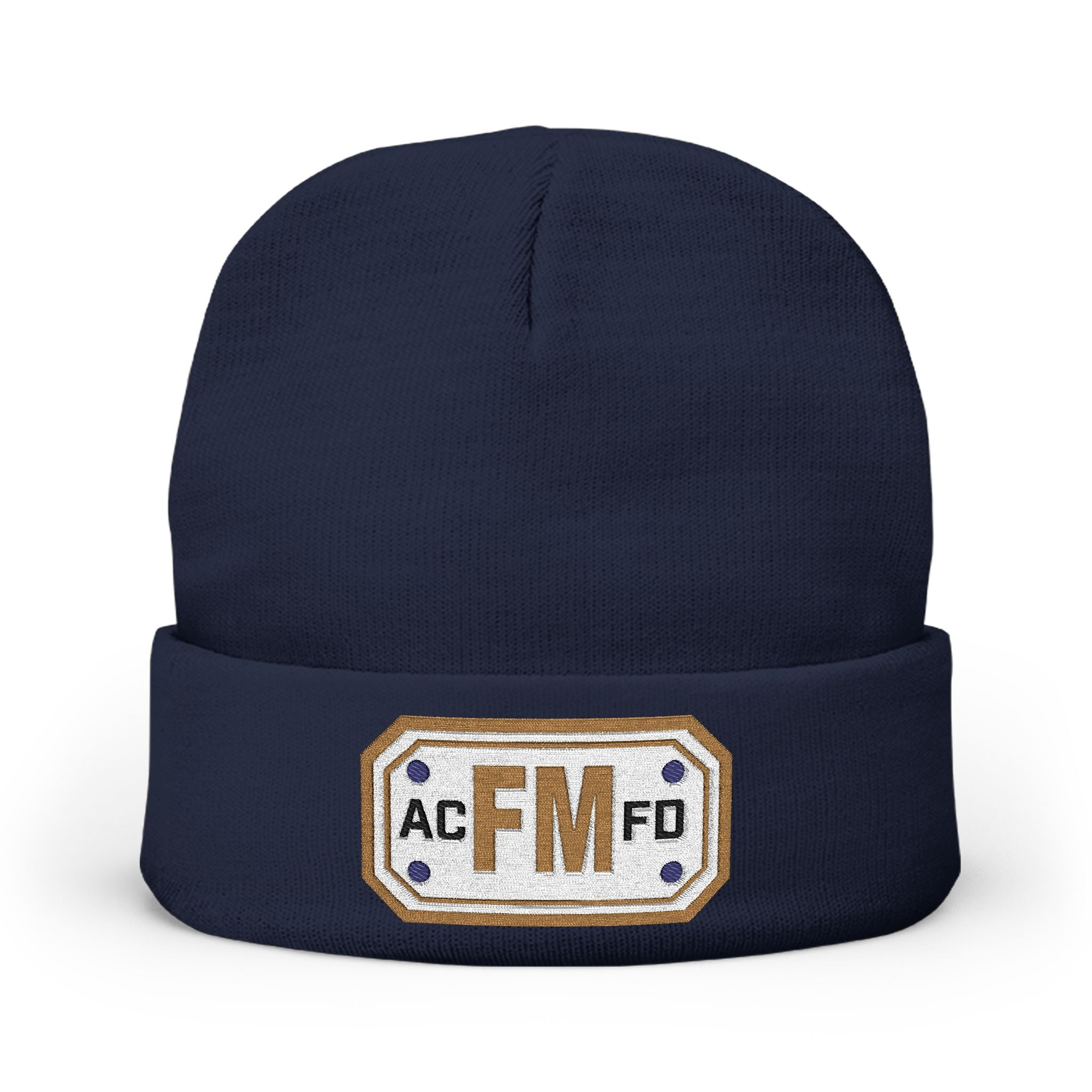 Arlington Fire Marshal Gold - Knit Beanie (Embroidery)