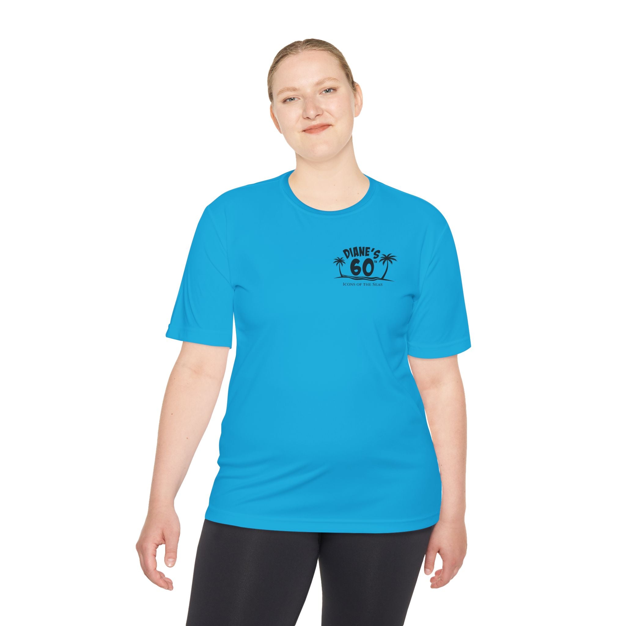 Diane Birthday Cruise Black Text - Unisex Moisture Wicking Tee