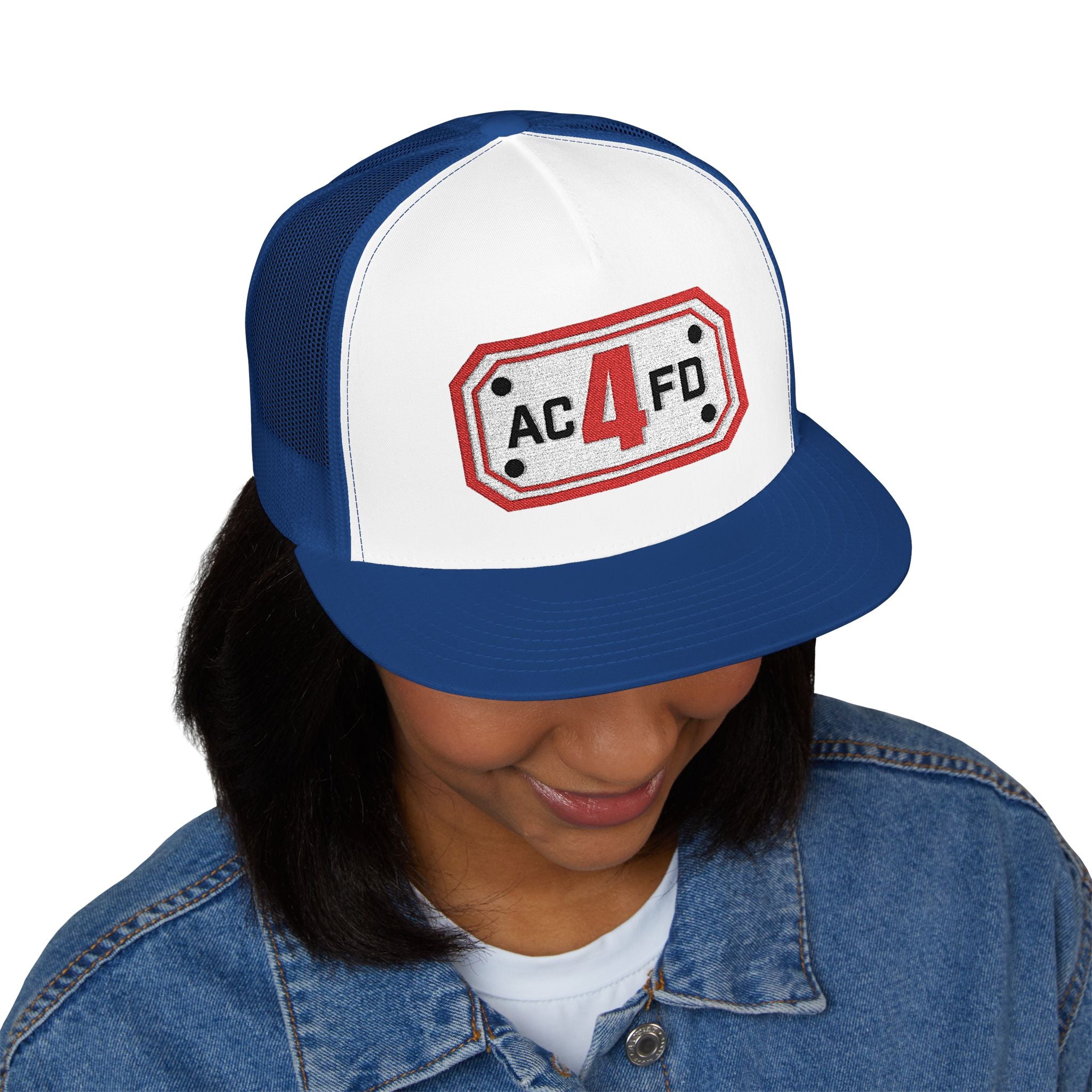 Arlington Engine 4 (requested different style hat) - 5 Panel Trucker Cap (Embroidery)