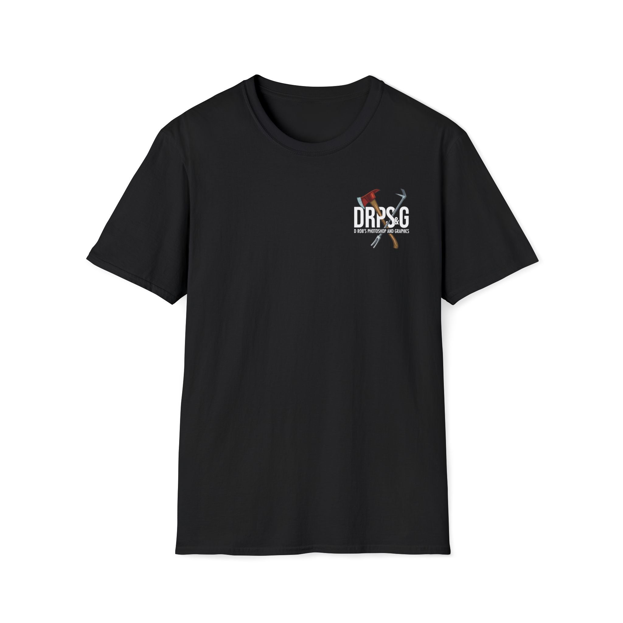 Firefighter Dad US Flag - Unisex Softstyle T-Shirt
