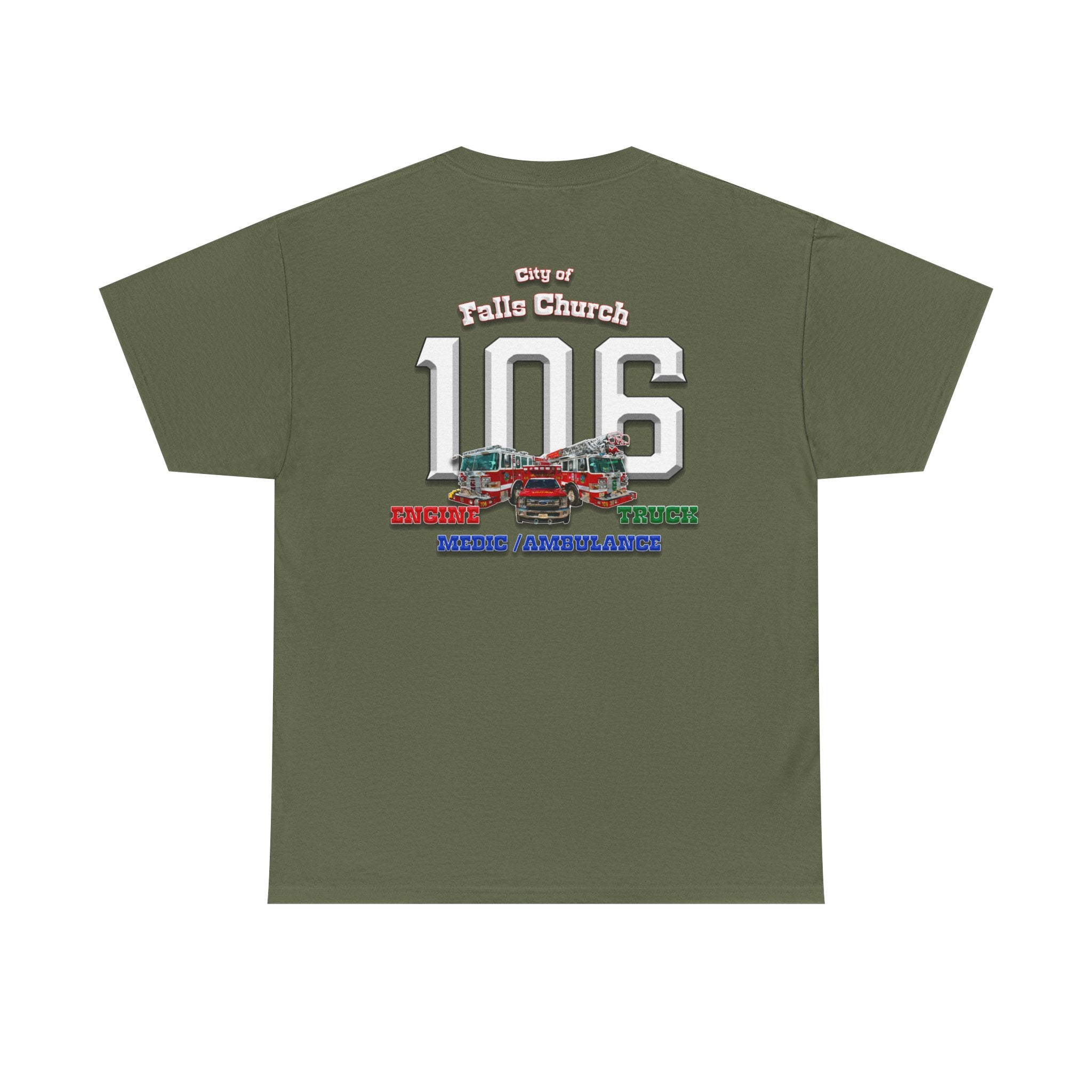 Station 6 Falls Church Apparatus -Heavy Cotton Unisex Tee -