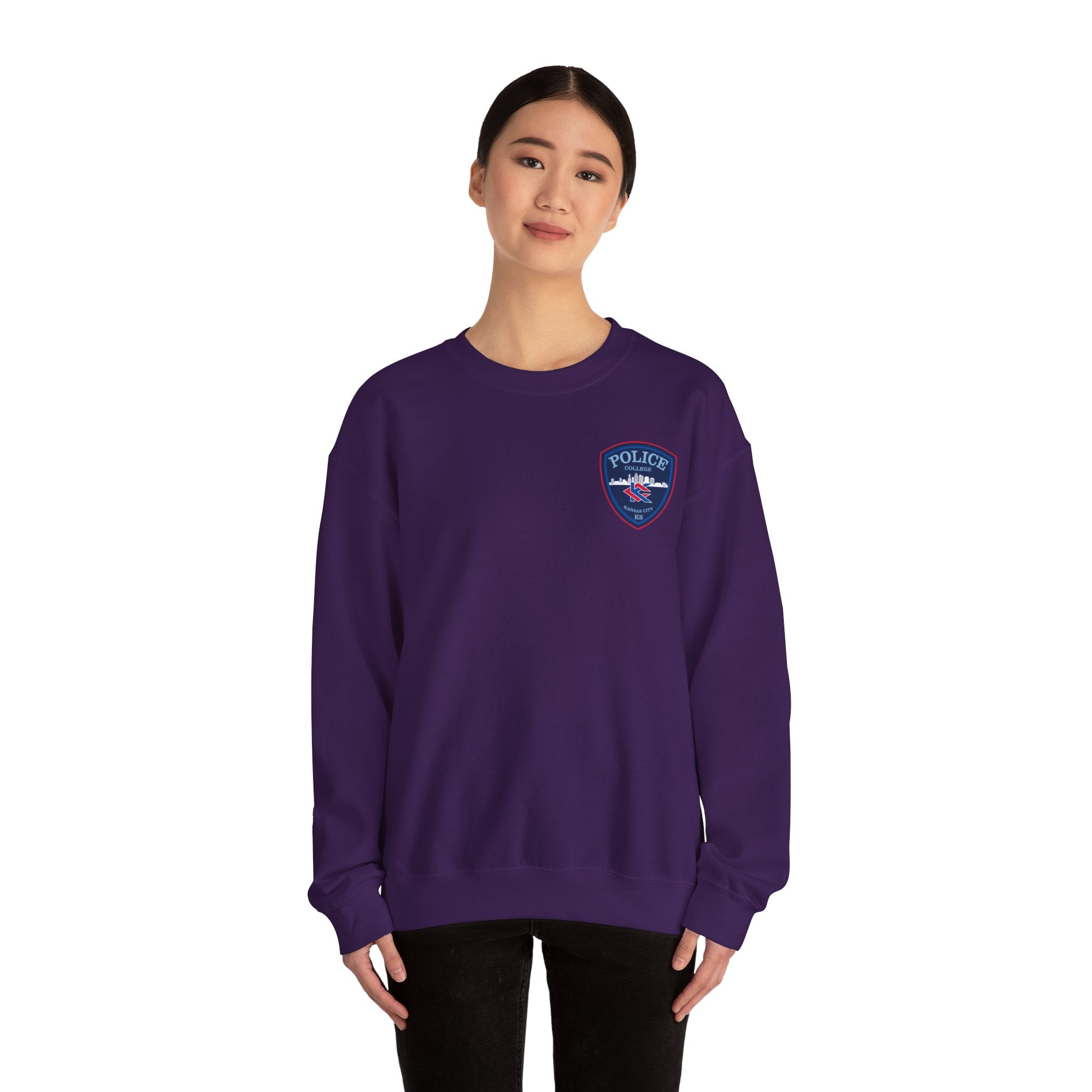 Kansas City College Police Blue Patch - Unisex Heavy Blend™ Crewneck Sweatshirt