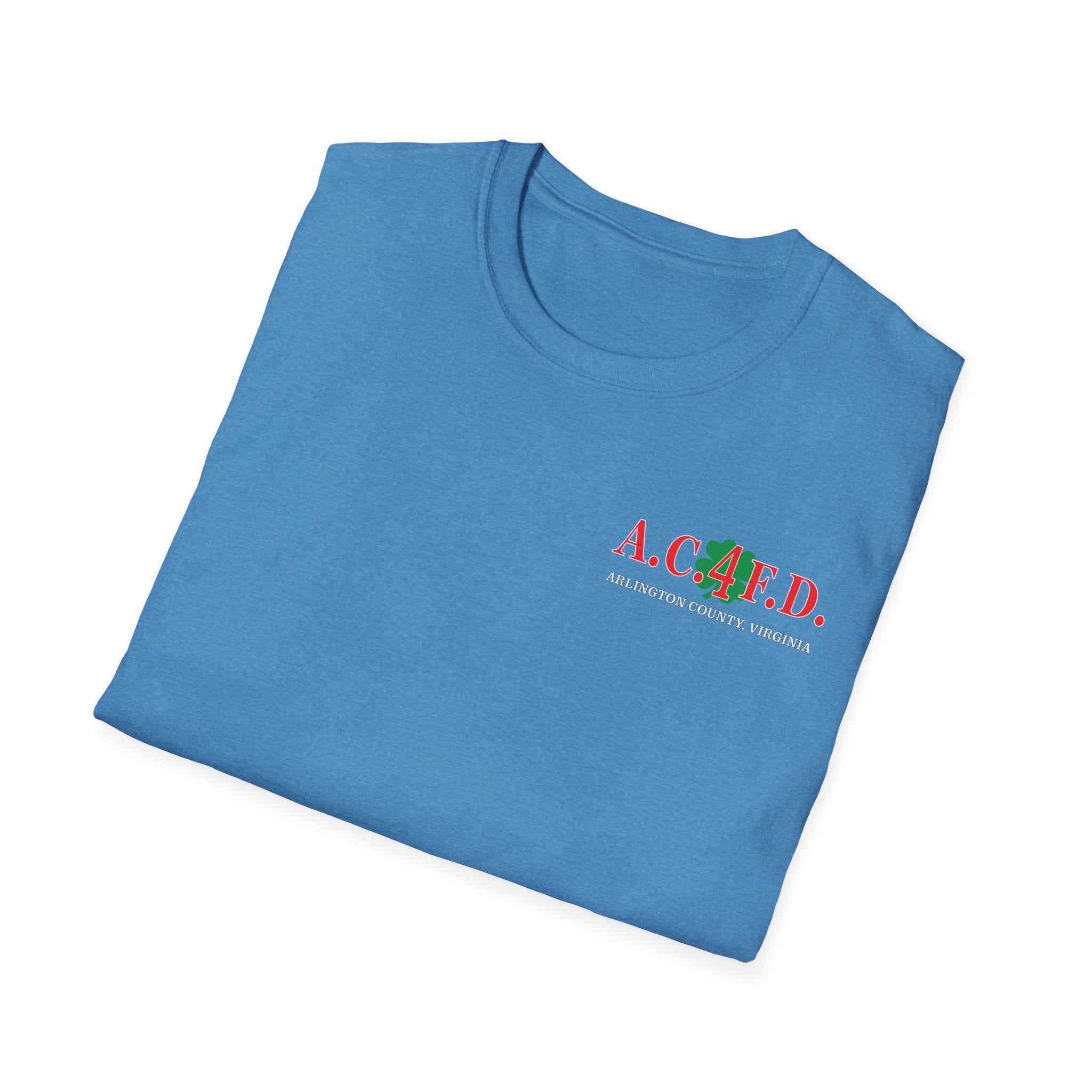 Station 4  acfd clover front/clover back - Gildan Soft Cotton Softstyle T-Shirt