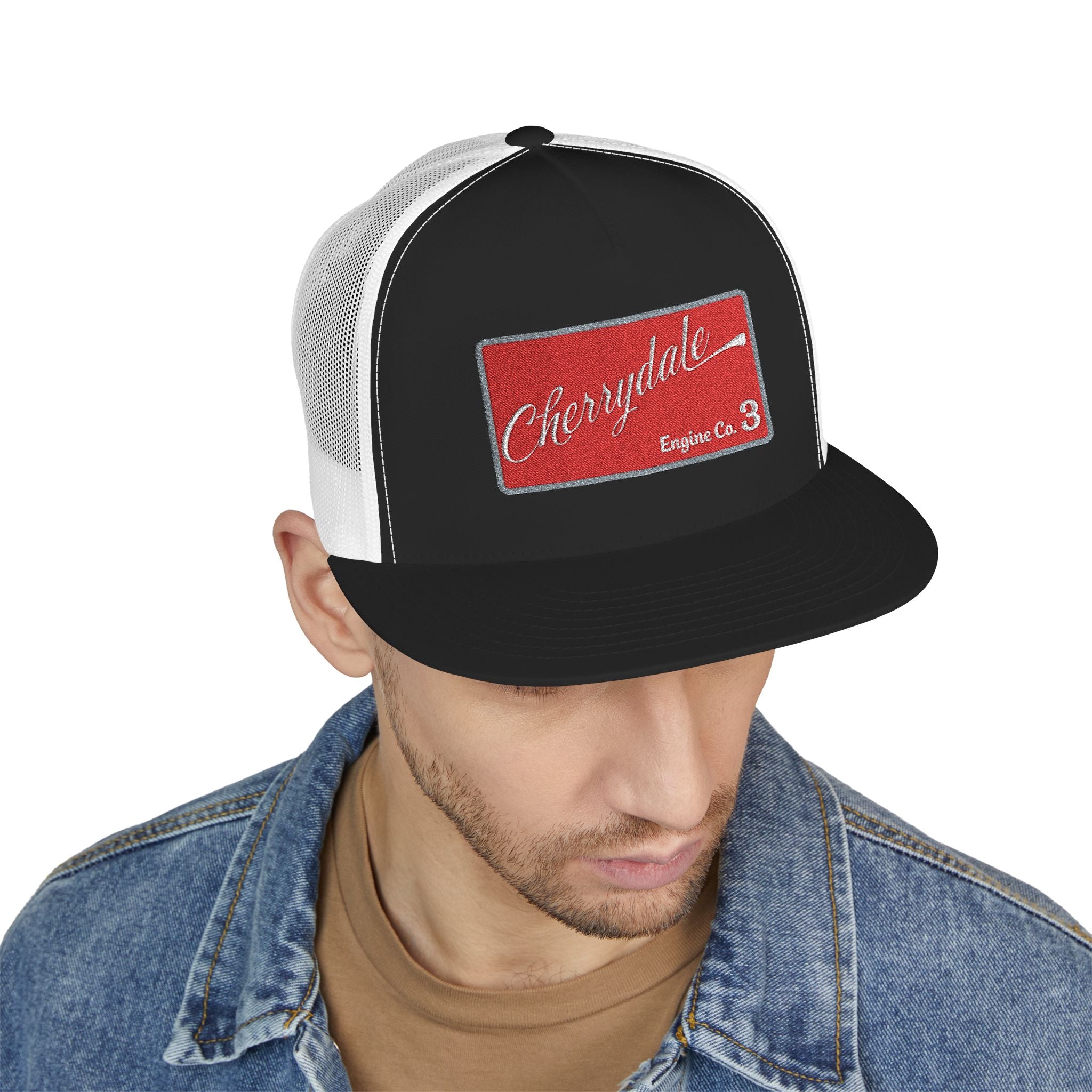 Arlington Cherrydale Engine 3 (requested different style hat) - 5 Panel Trucker Cap (Embroidery)