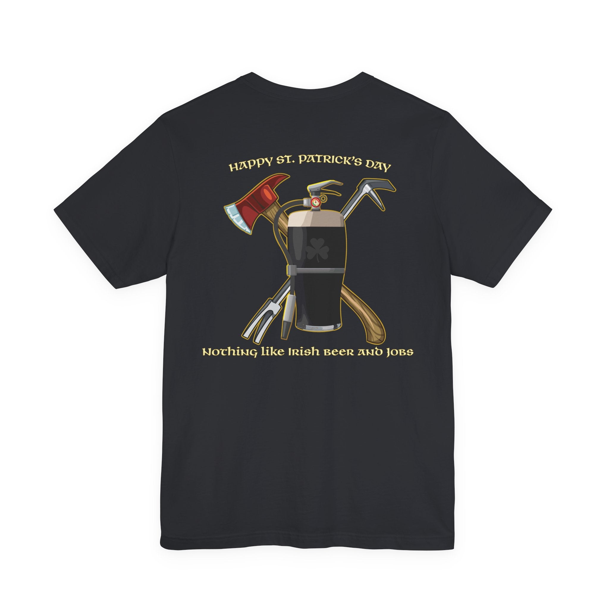 St. Patrick's Beer Fire - Bella-Canva Jersey Cotton Unisex Tee