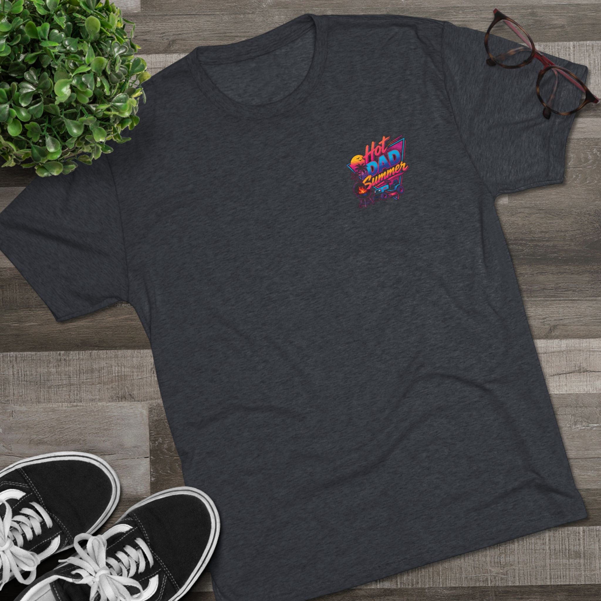 Hot Dad Summer Rock Shirt - NextLevel Tri-Blend Crew Tee