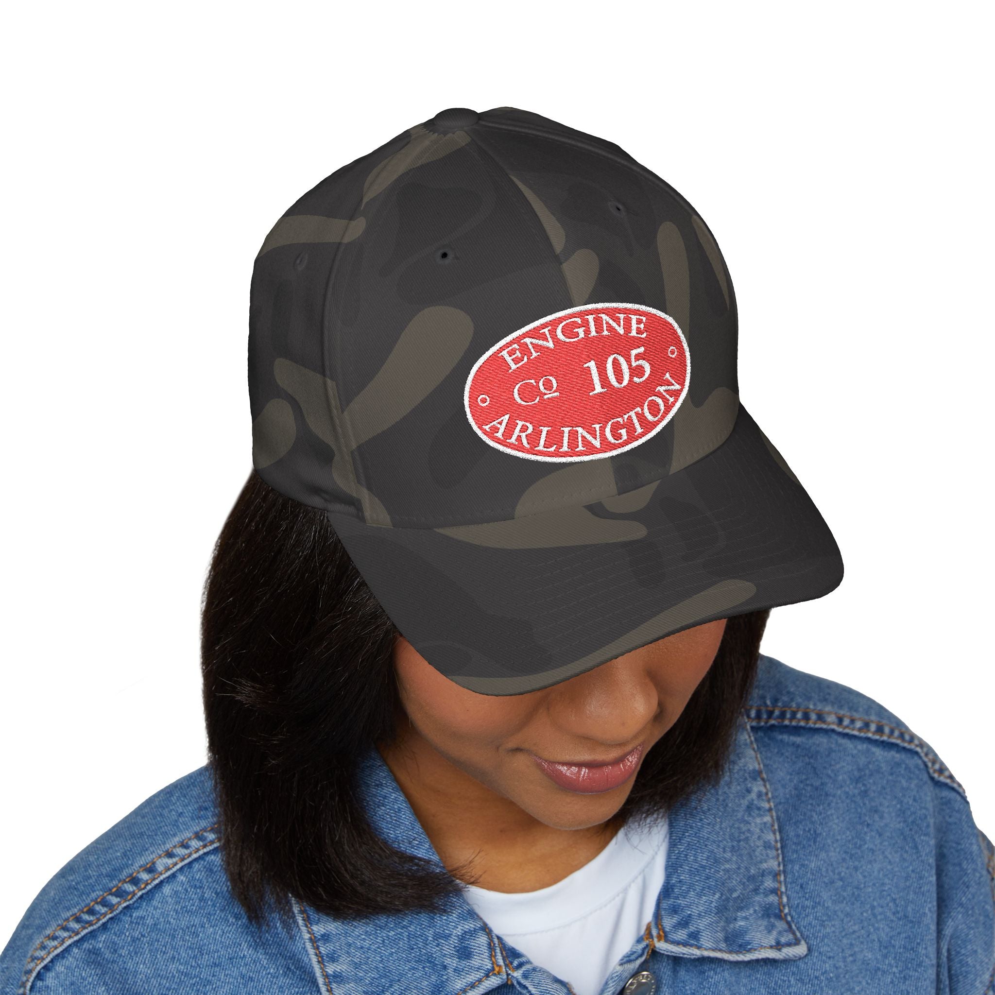 Arlington Engine 5 Circle Patch - FLEXFIT Closed-Back Structured Cap (Embroidery)