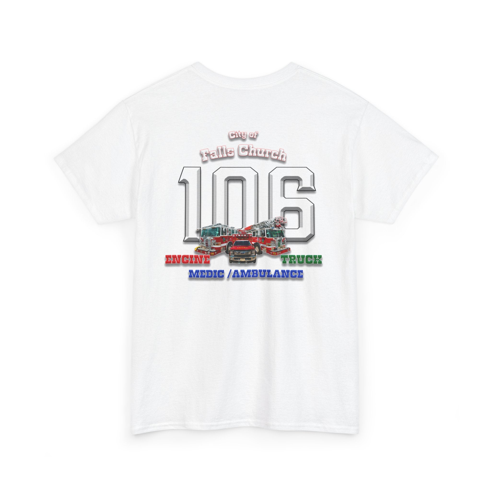 Station 6 Falls Church Apparatus -Heavy Cotton Unisex Tee -