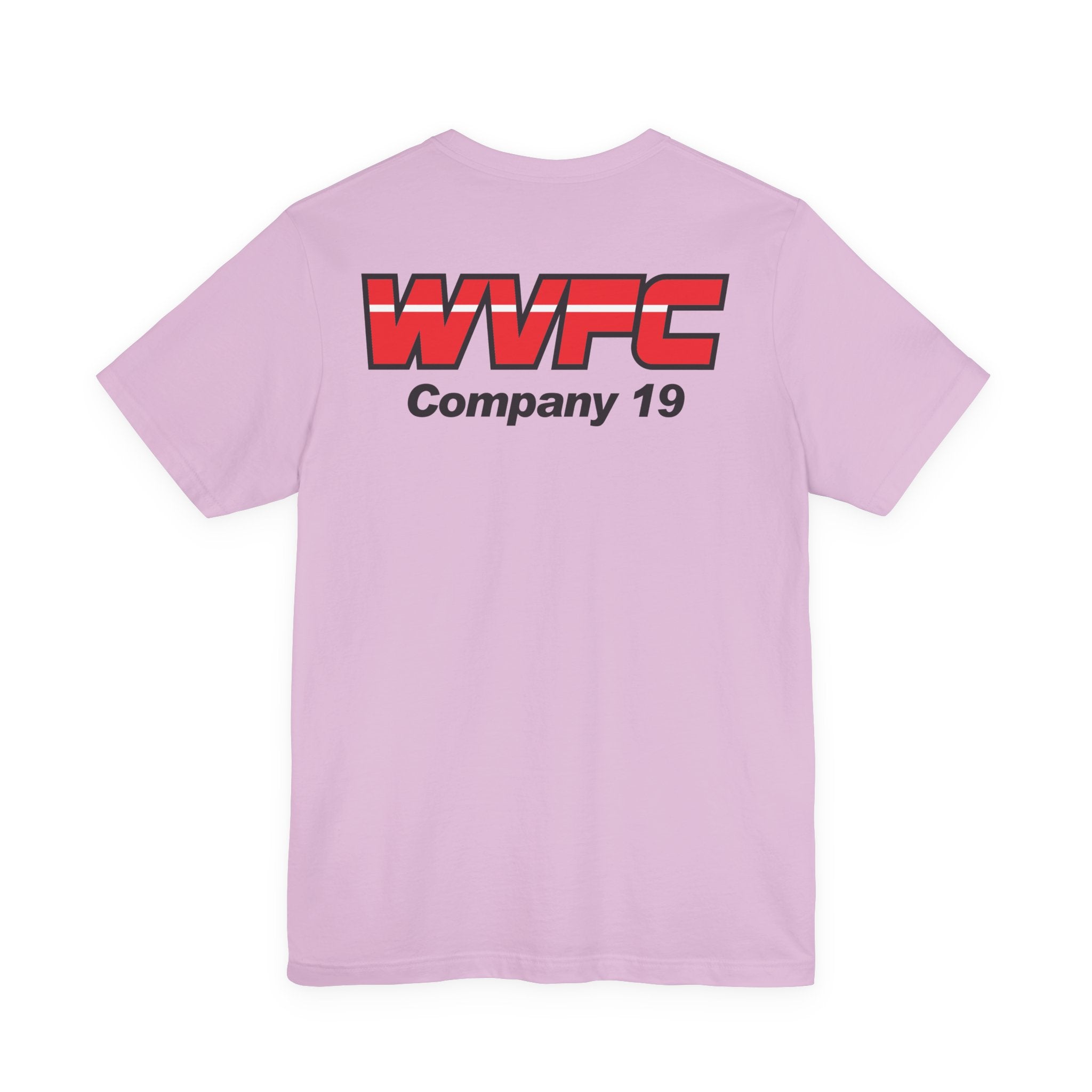 WVFC FD logo black Red back  - Unisex Jersey Short Sleeve Tee