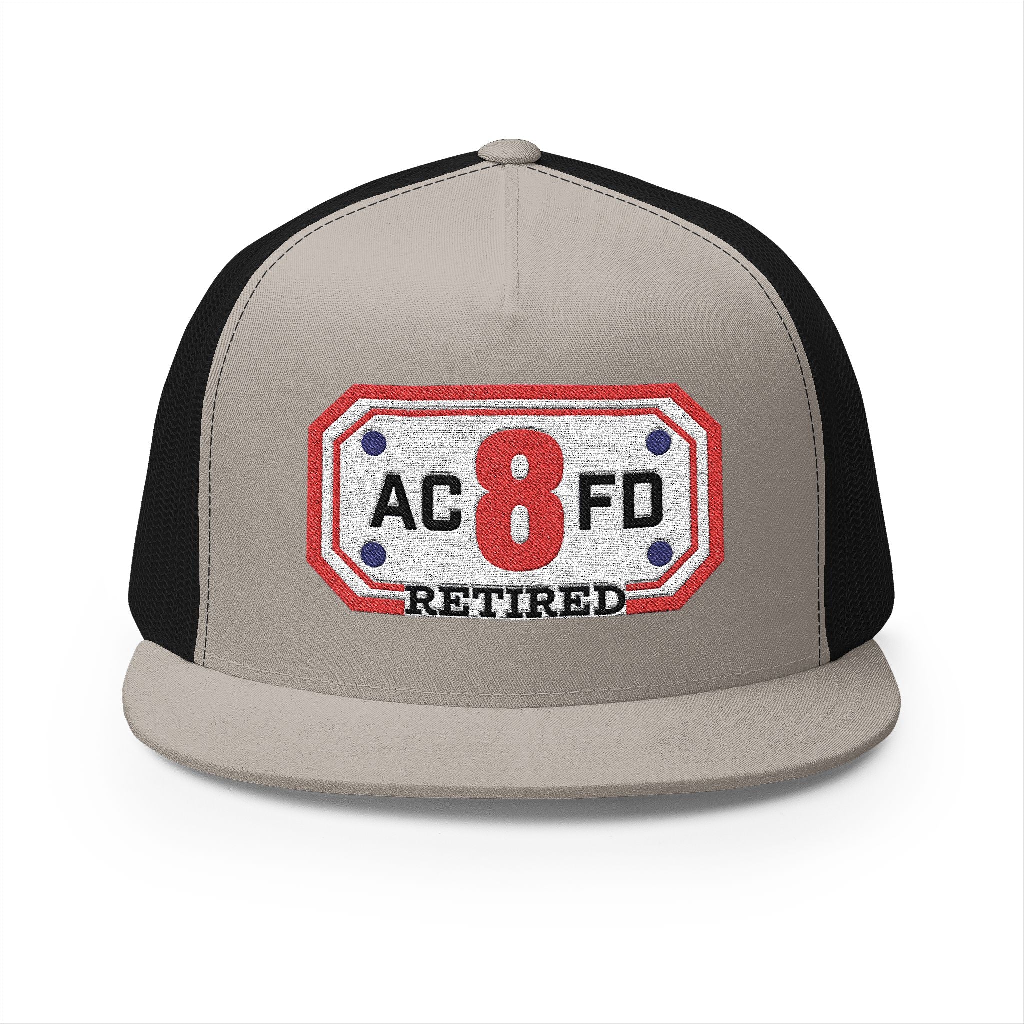Retired Arlington Engine 8 - 5 Panel Trucker Cap (Embroidery)