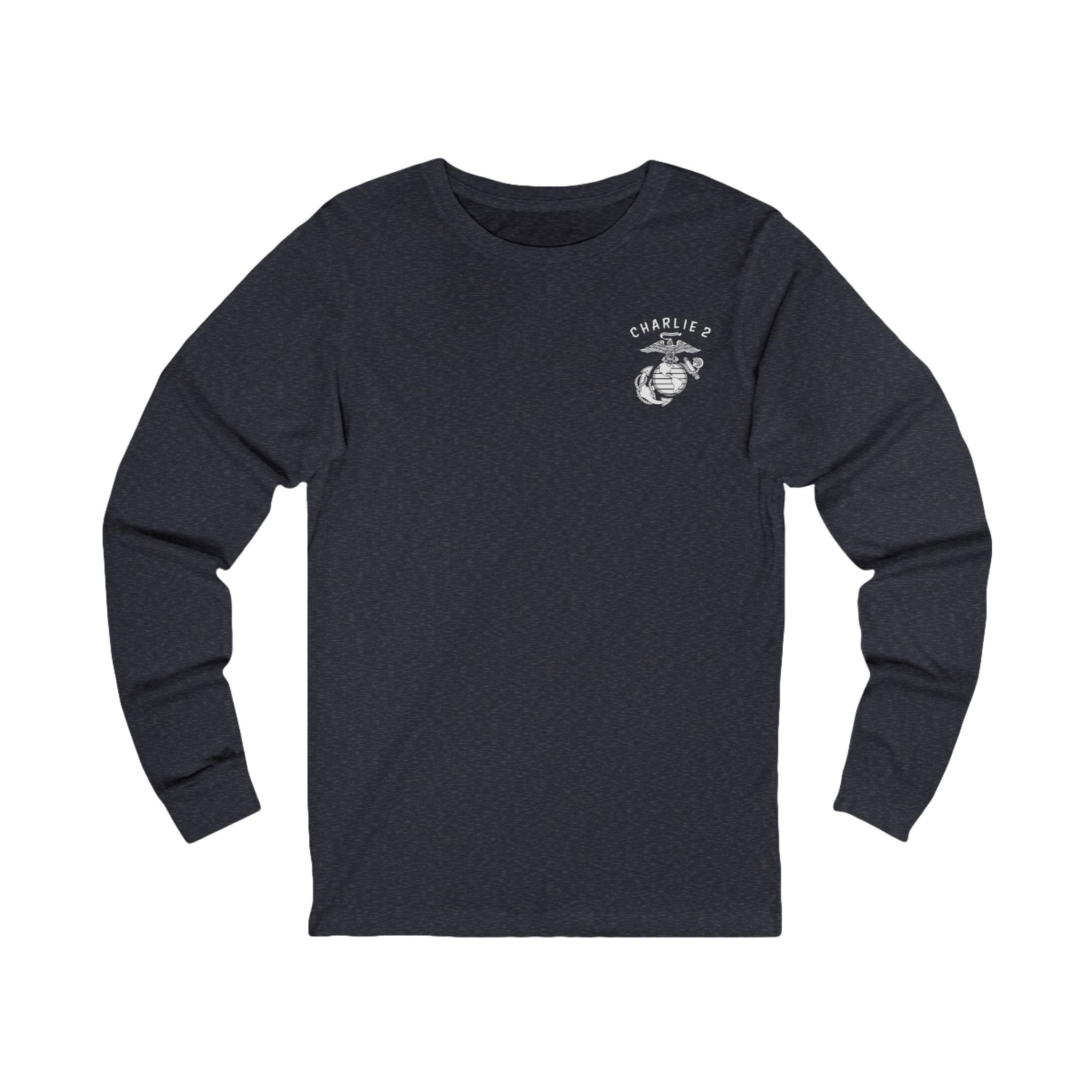 Charlie 2 Ronin (white Logo) - Bella-Canvas Soft Jersey Cotton Long Sleeve Tee