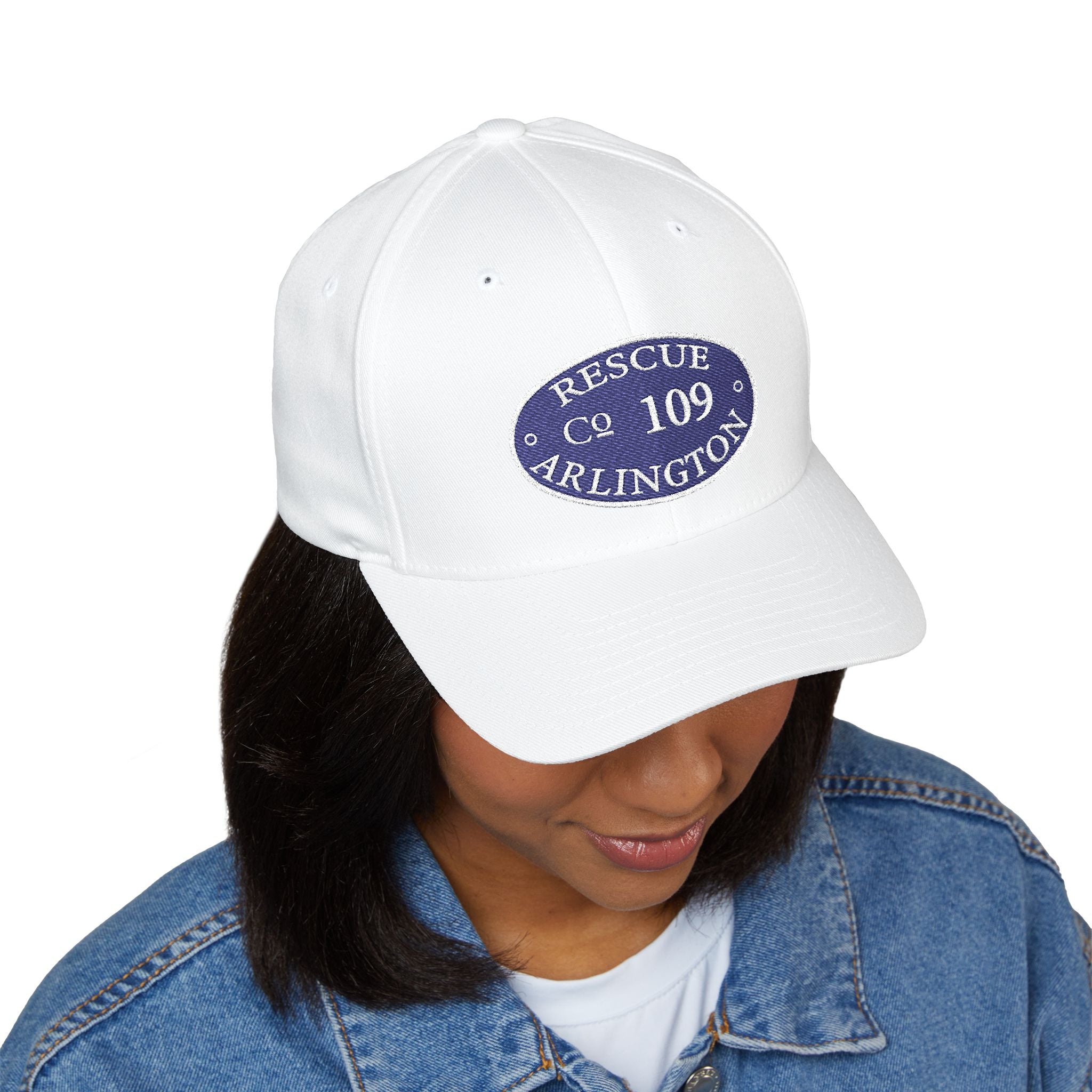 Arlington Rescue 9 Circle Patch - FLEXFIT Closed-Back Structured Cap (Embroidery)