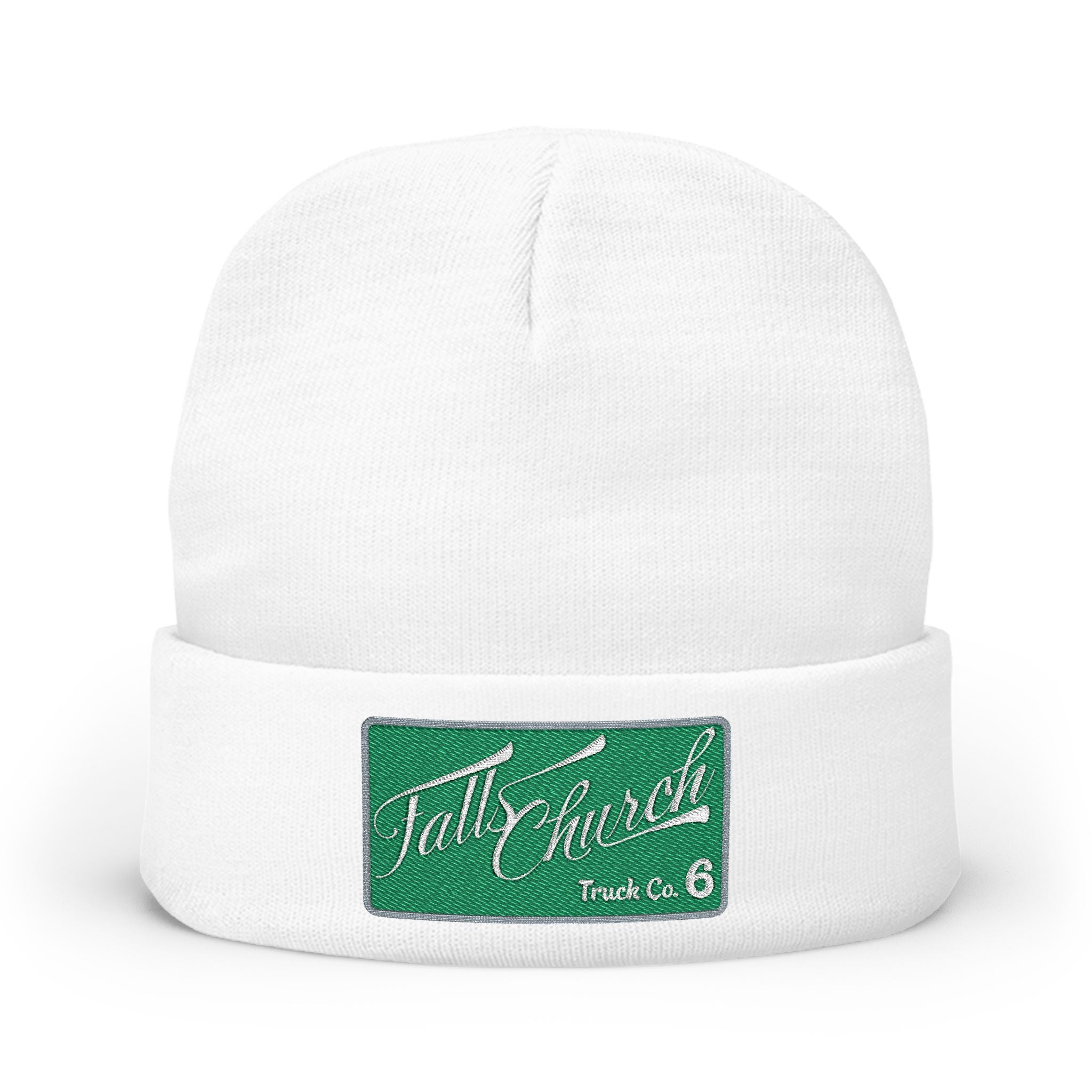 Arlington Falls Church Truck 6 Green - Knit Beanie (Embroidery)