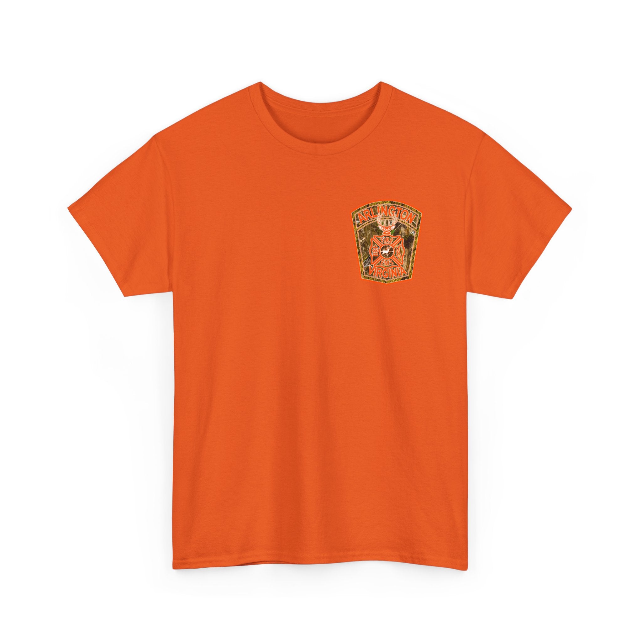Heavy Cotton Unisex Tee - Arlington Camo Deer Hunter