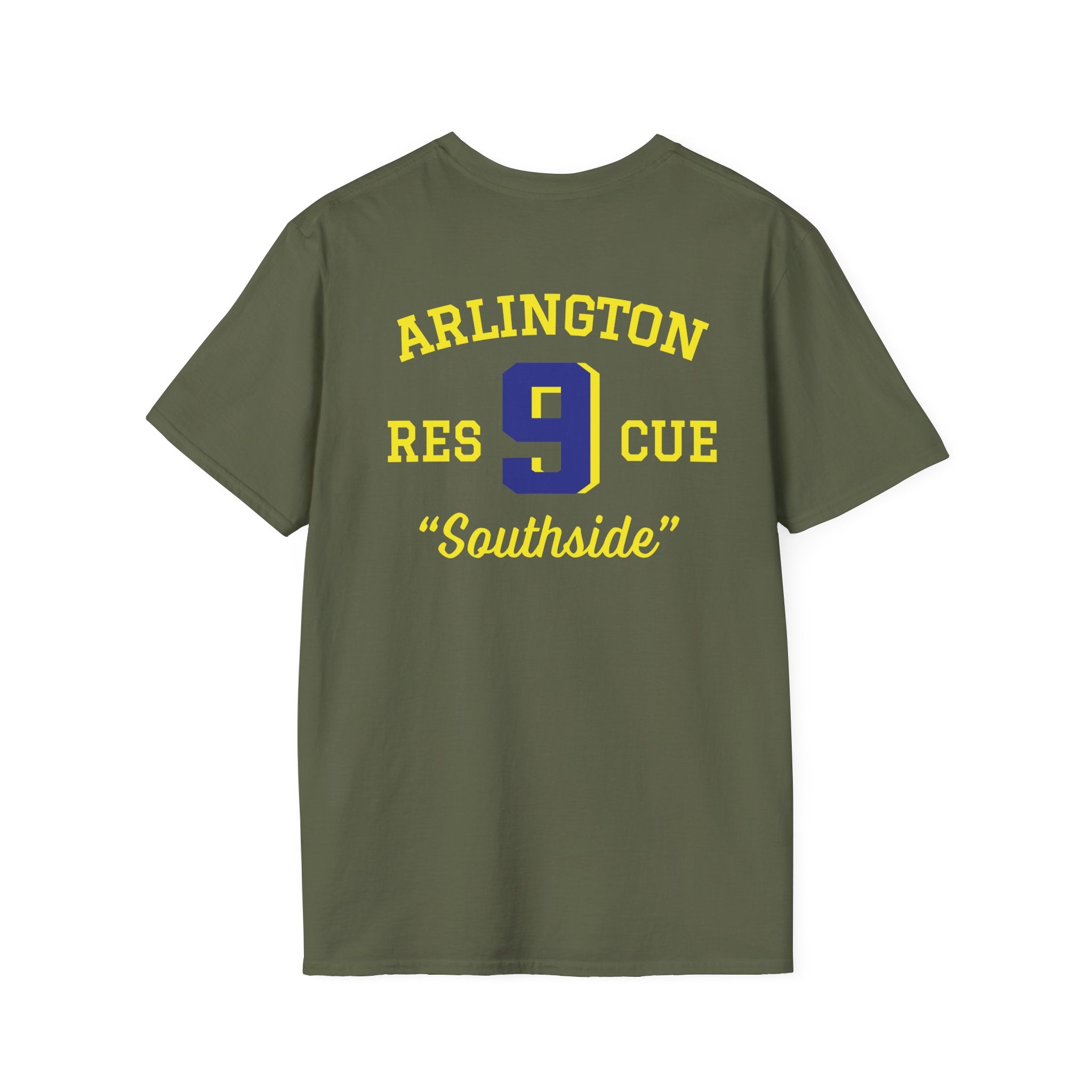 Station 9 Taz Front / Officer Rescue 9 back - Gildan Soft Cotton Softstyle T-Shirt