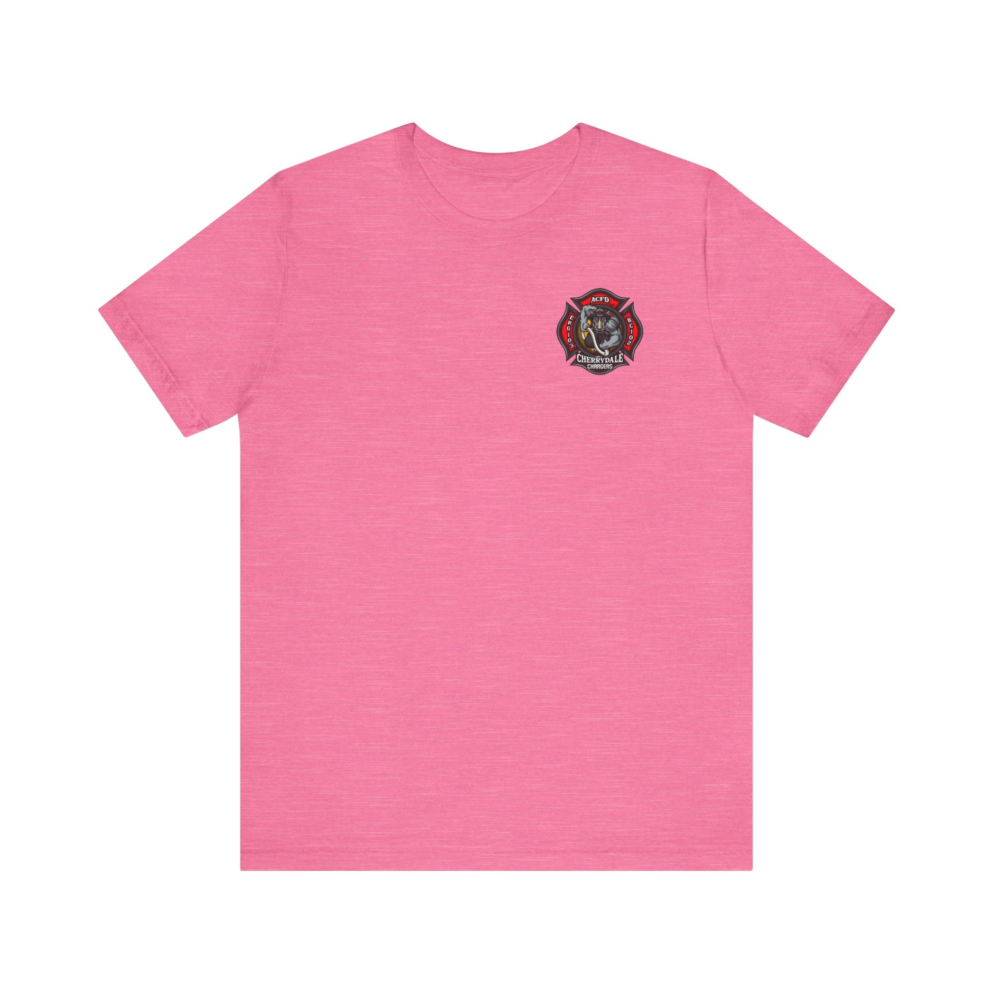 Station 3 Rhino Logo Firefighter Back - Bella+Canvas Soft Unisex Tee-