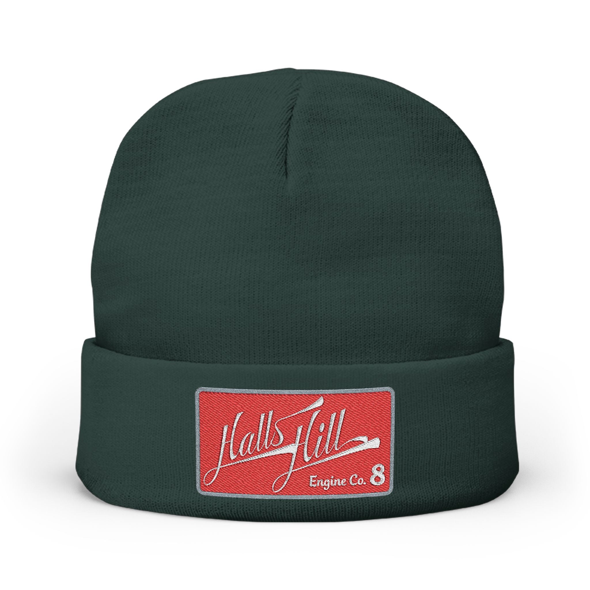 Arlington Halls Hill Engine 8 - Knit Beanie (Embroidery)