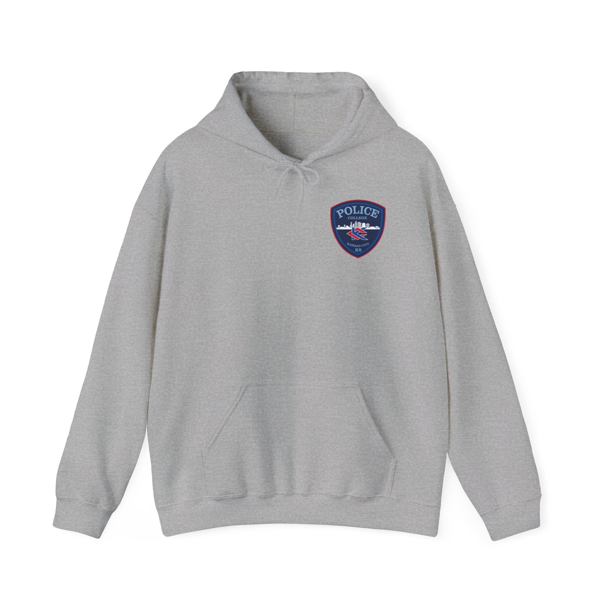 Kansas City College Police Blue Patch - Unisex Heavy Blend™ Hooded Sweatshirt