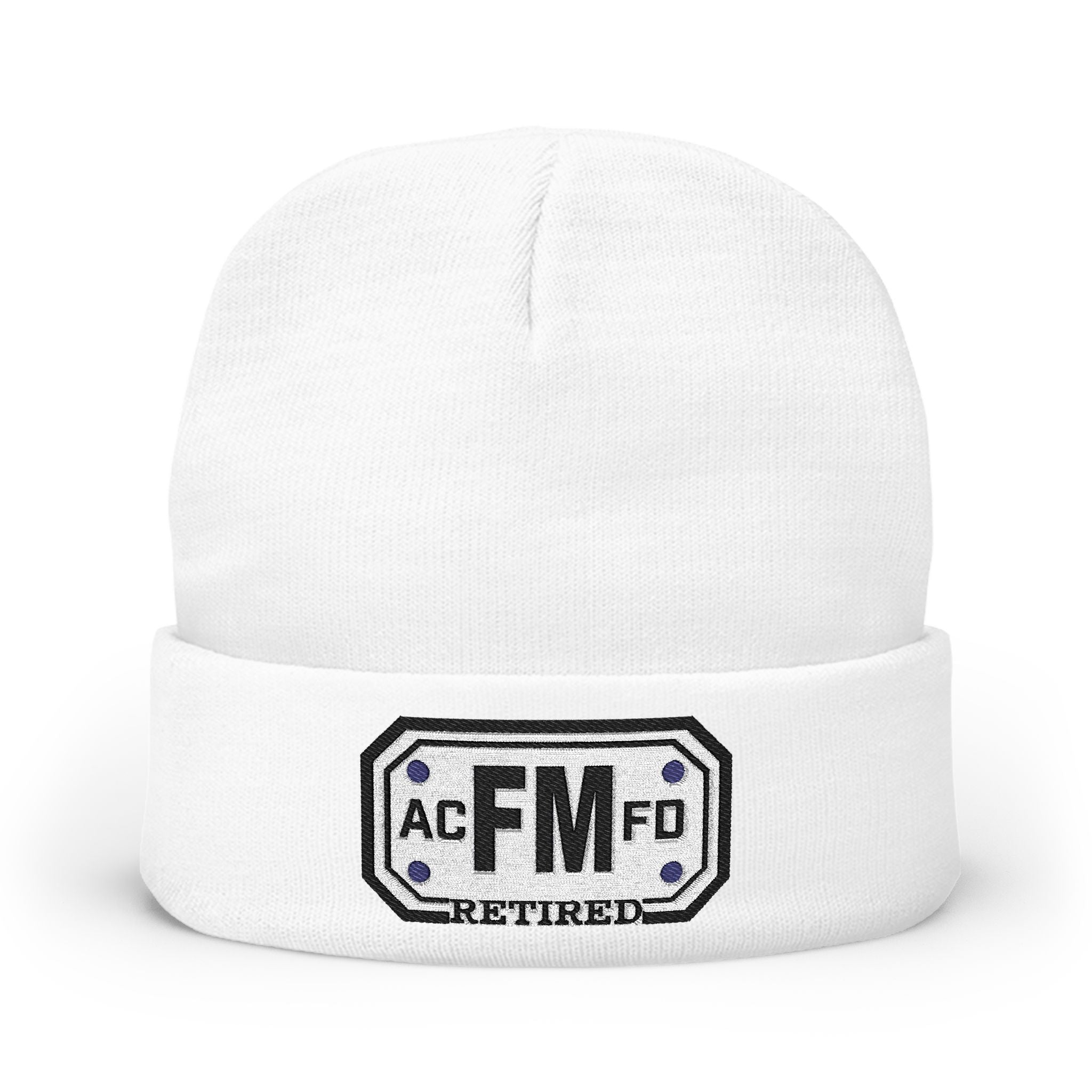 Retired Arlington Fire Marshal - Knit Beanie (Embroidery)