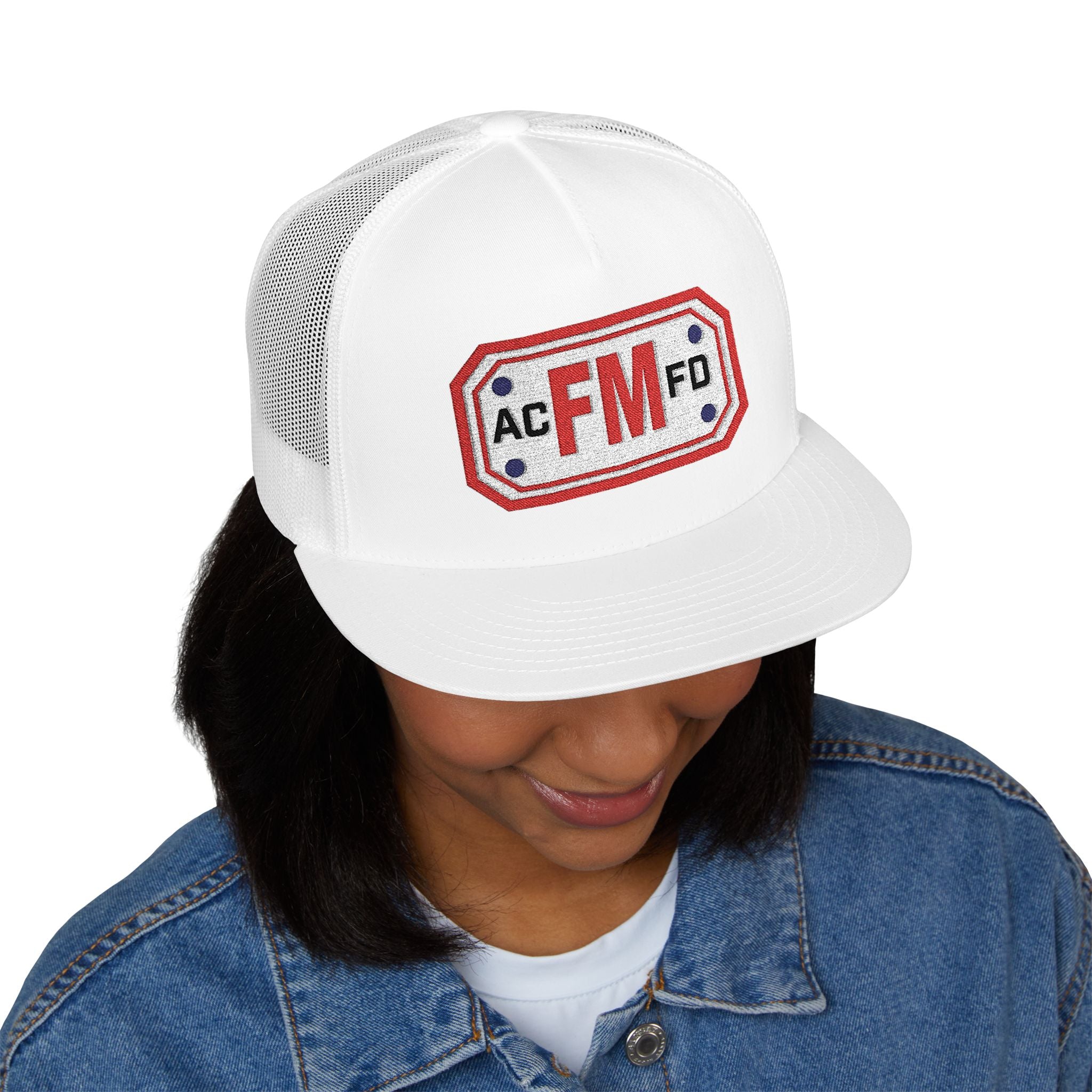 Arlington Fire Marshal Red - 5 Panel Trucker Cap (Embroidery)