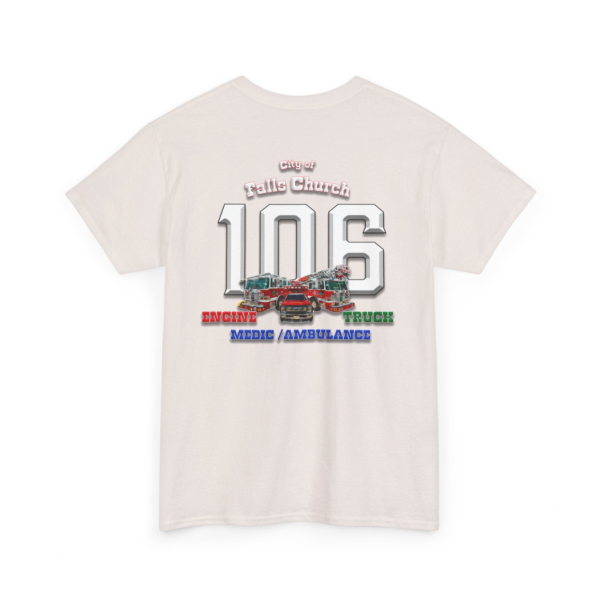Station 6 Falls Church Apparatus -Heavy Cotton Unisex Tee -