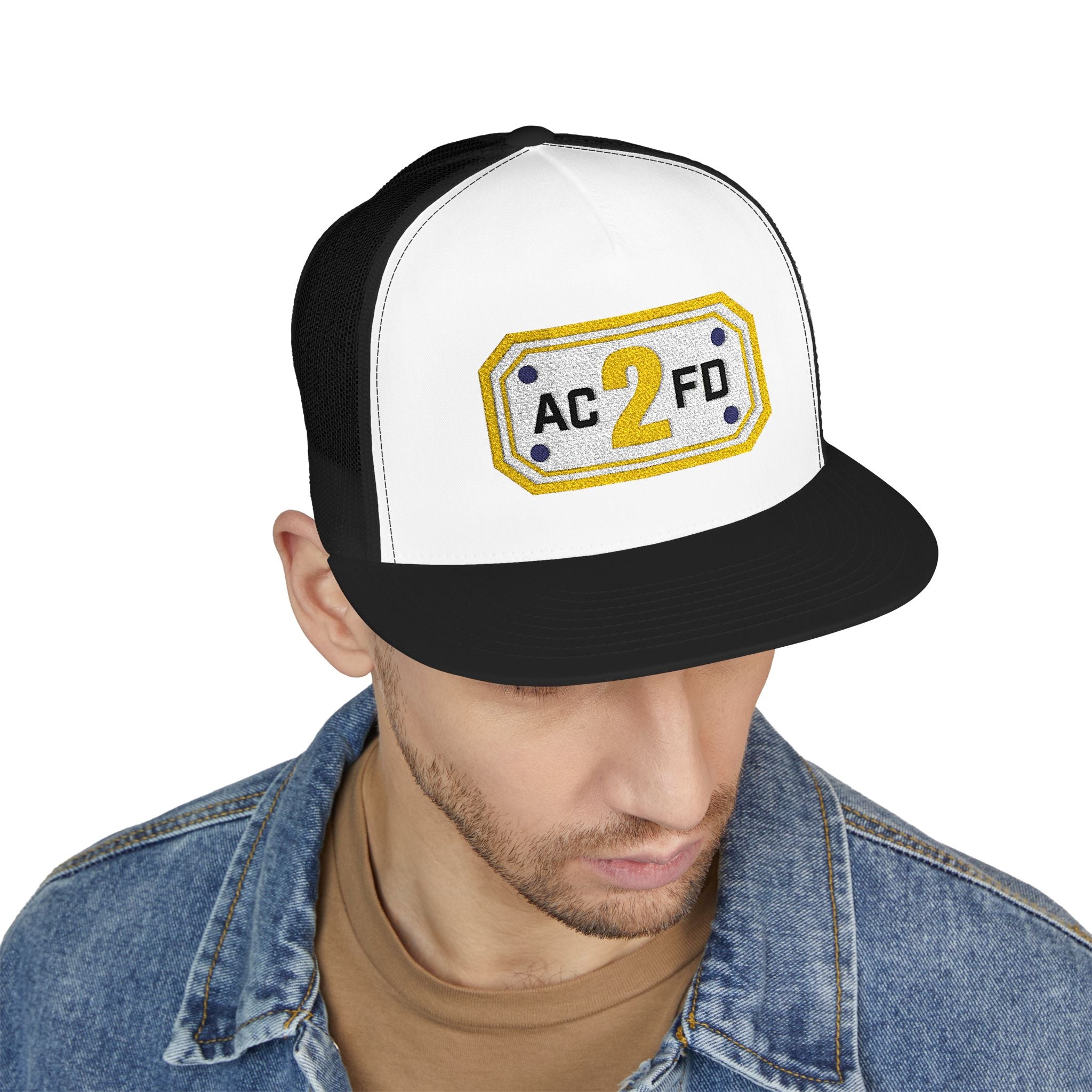 Arlington Rescue 2 (requested different style hat) - 5 Panel Trucker Cap (Embroidery)