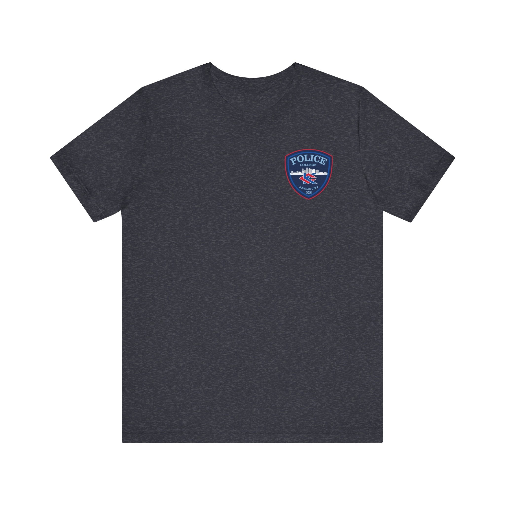 KCKCC Police Patch Color Blue Back - Unisex Jersey Short Sleeve Tee