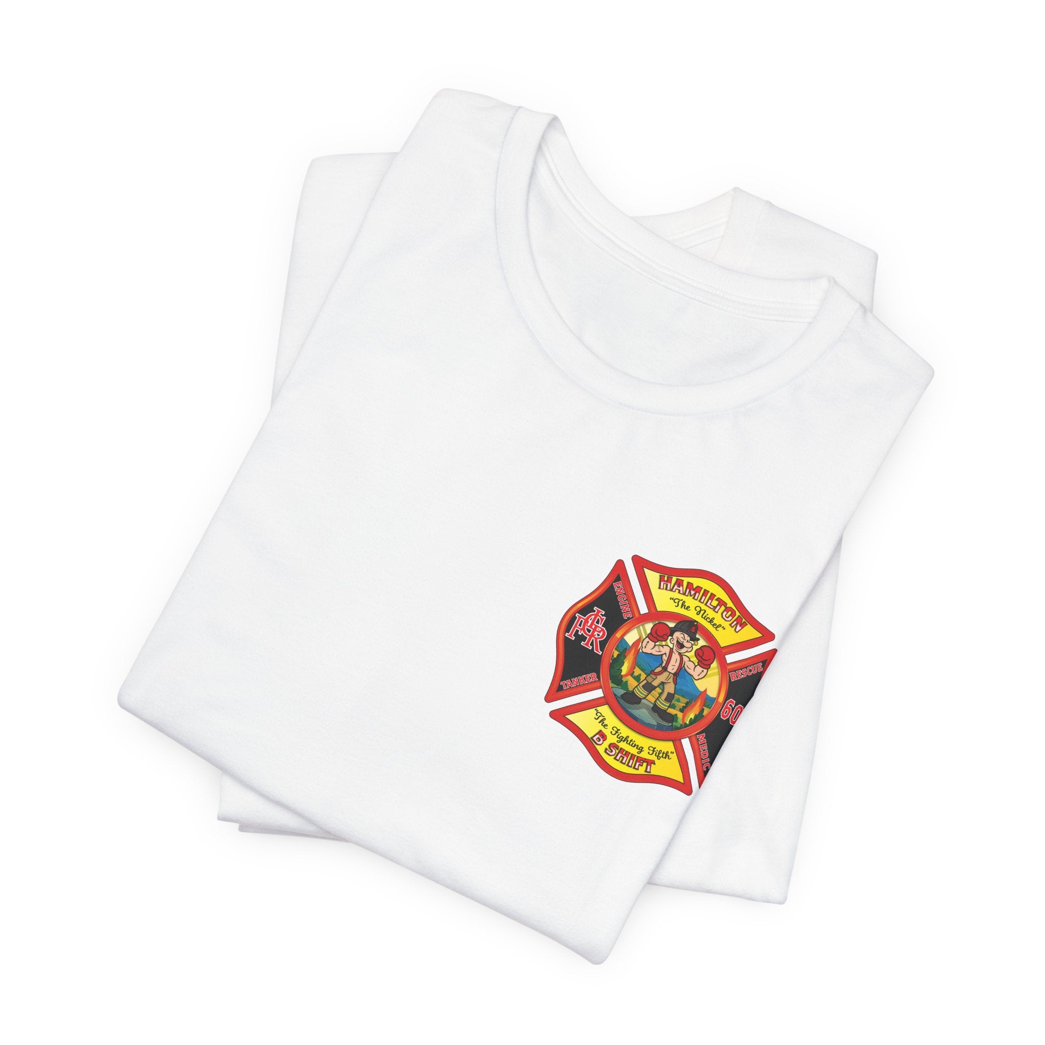 (Bigger Chest logo) LCFR Hamilton Station 5 version 4 Nickel Back- Bella+Canvas Soft Unisex Tee