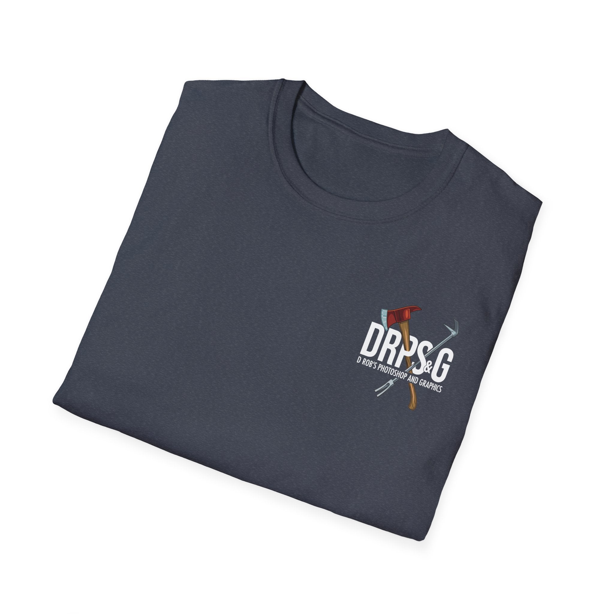 Firefighter US Flag - Unisex Softstyle T-Shirt