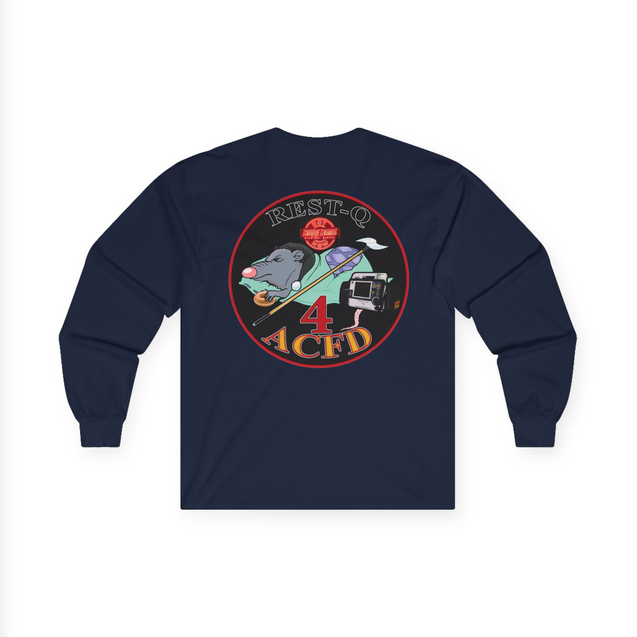 ACFD 4 Old School Rest-Q Shirt  - Unisex Ultra Cotton Long Sleeve Tee