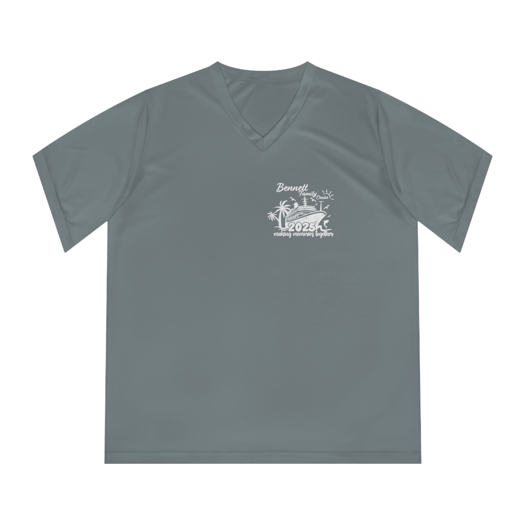 Bennett Family Cruise White logo - Women's Performance V-Neck T-Shirt