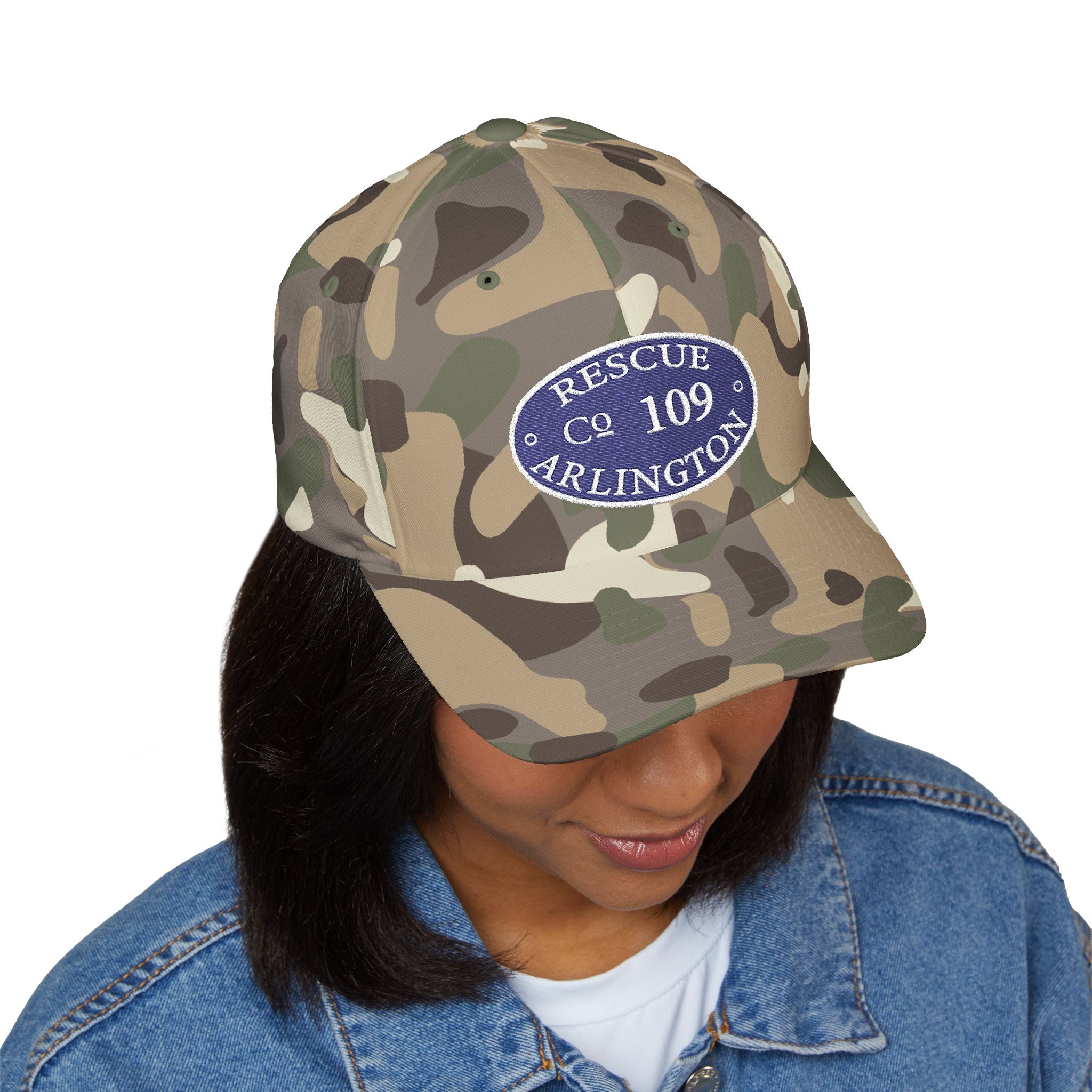 Arlington Rescue 9 Circle Patch - FLEXFIT Closed-Back Structured Cap (Embroidery)